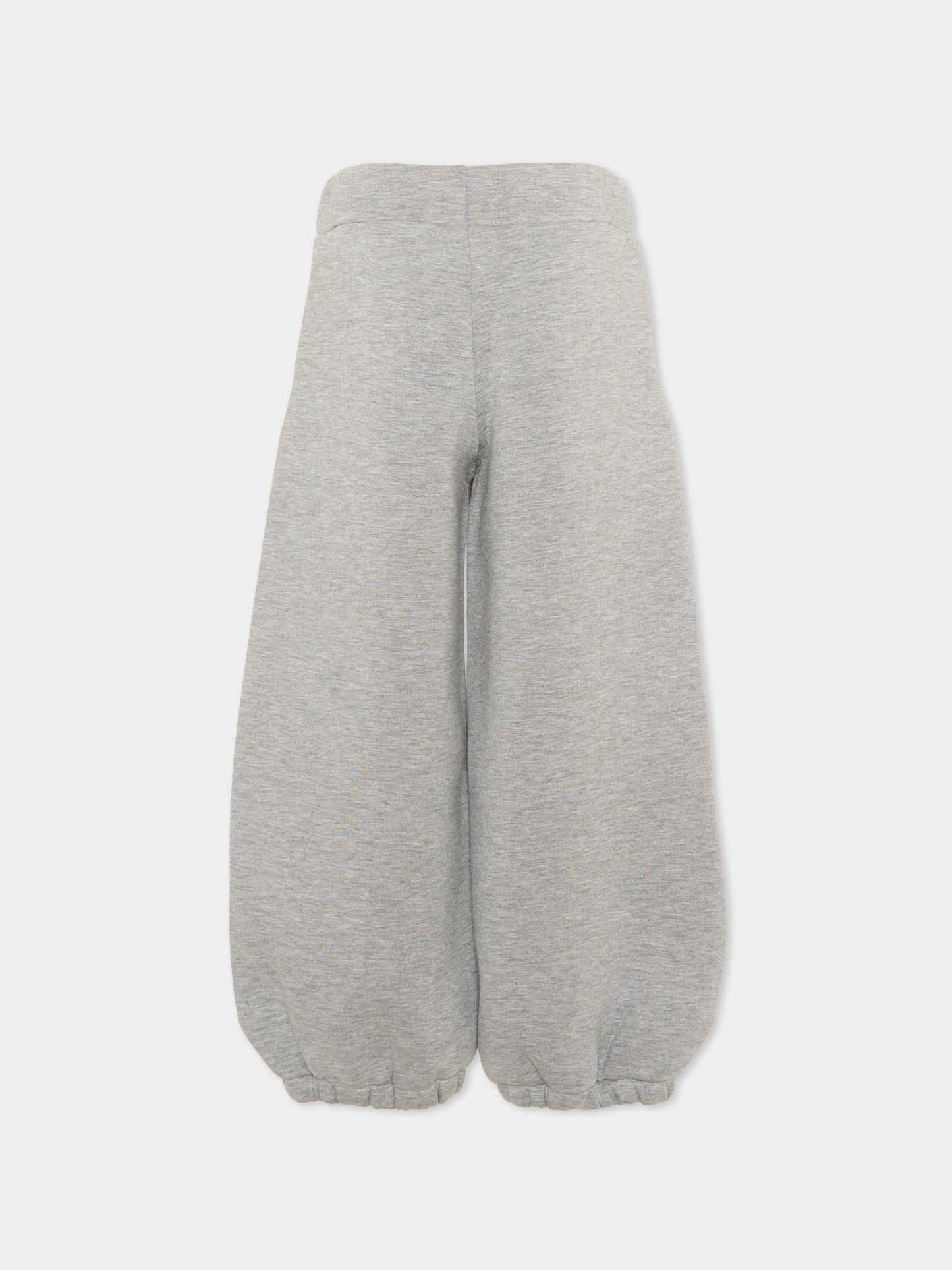 Pantaloni grigi per bambina con logo,County Of Milan Kids,F5CMJGPA023 101