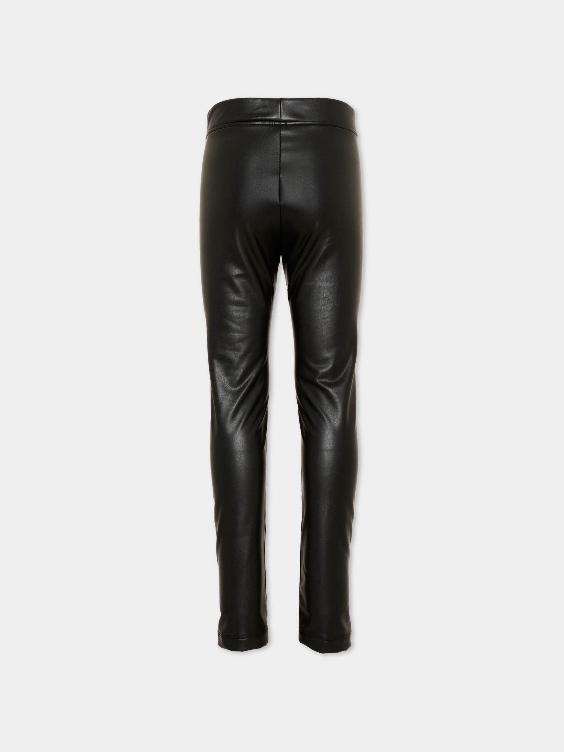 Leggings nero per bambina con logo,County Of Milan Kids,F5CMJGSW026 110