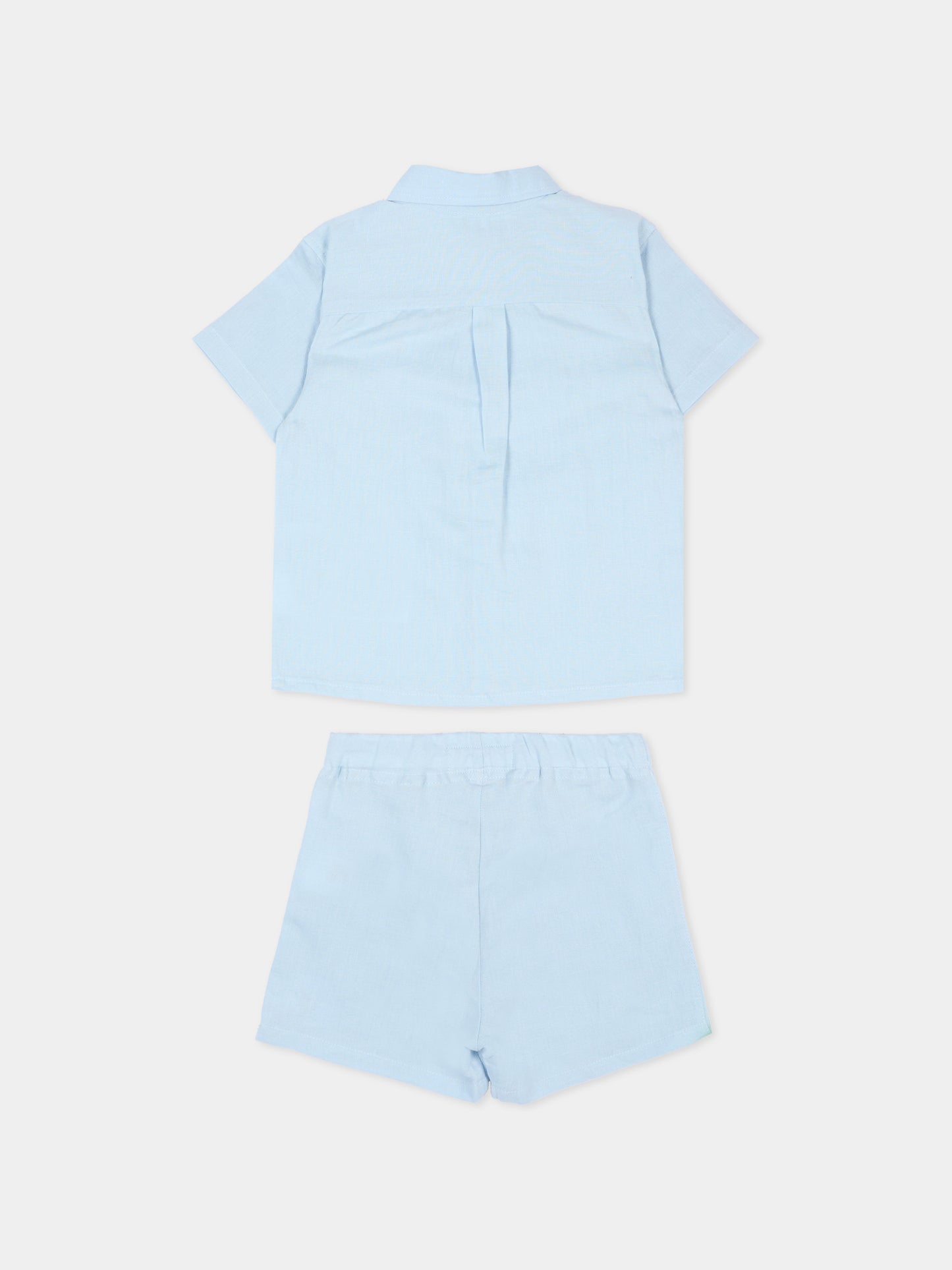 Completo azzurro per neonato con logo,Calvin Klein Kids,LVCKSJI13B C1O