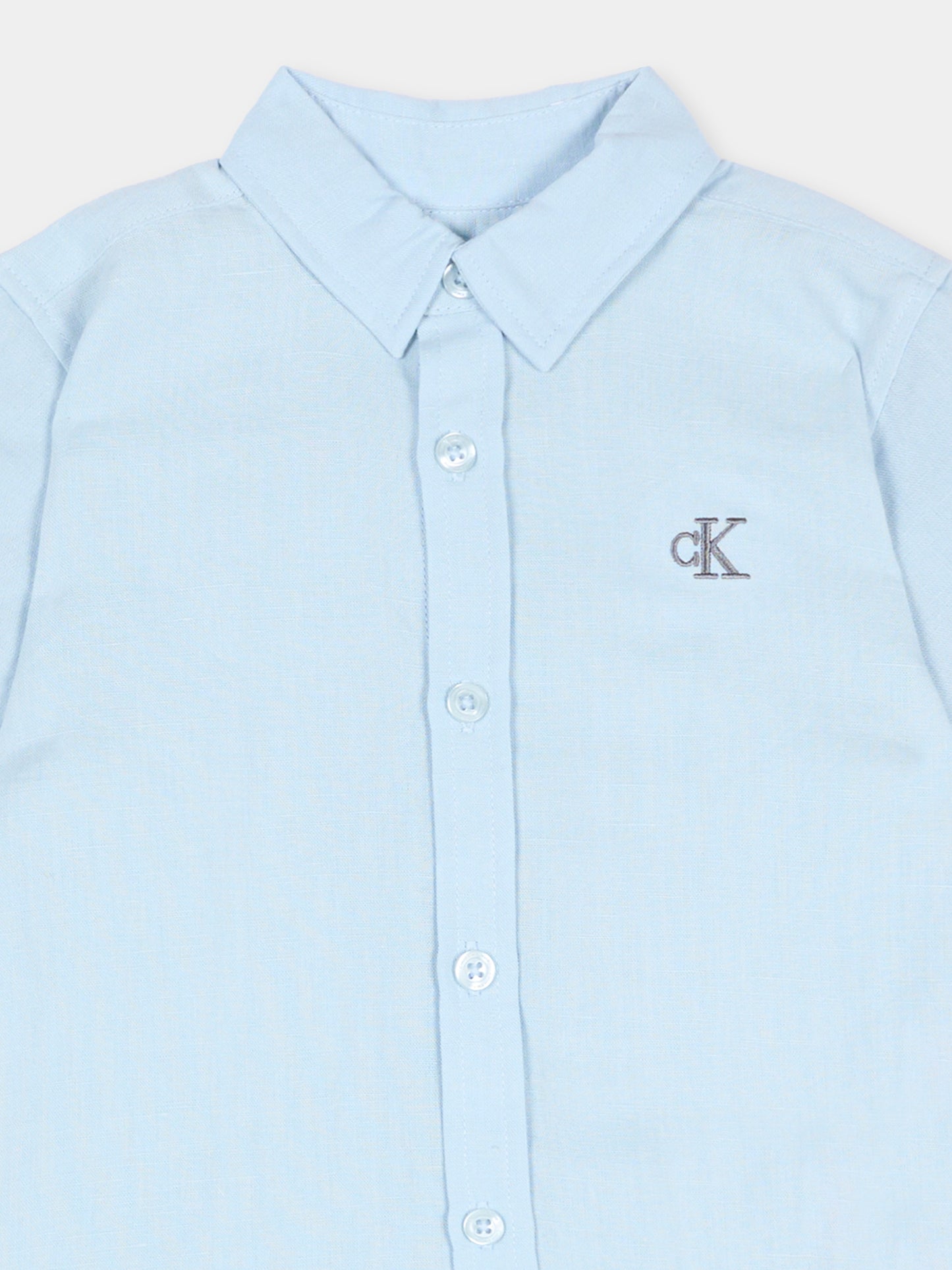 Completo azzurro per neonato con logo,Calvin Klein Kids,LVCKSJI13B C1O
