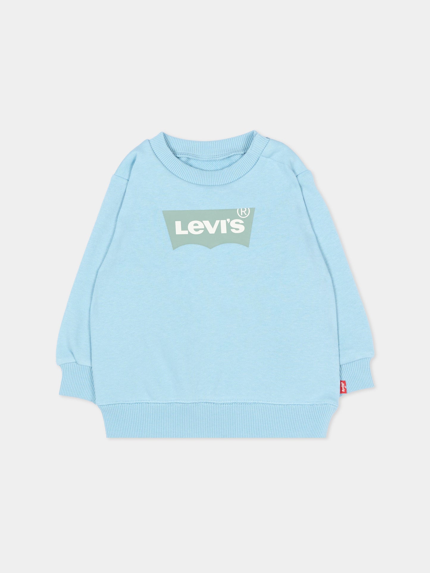 Felpa azzurra per neonato con logo,Levi's Kids,6E9078 BF7