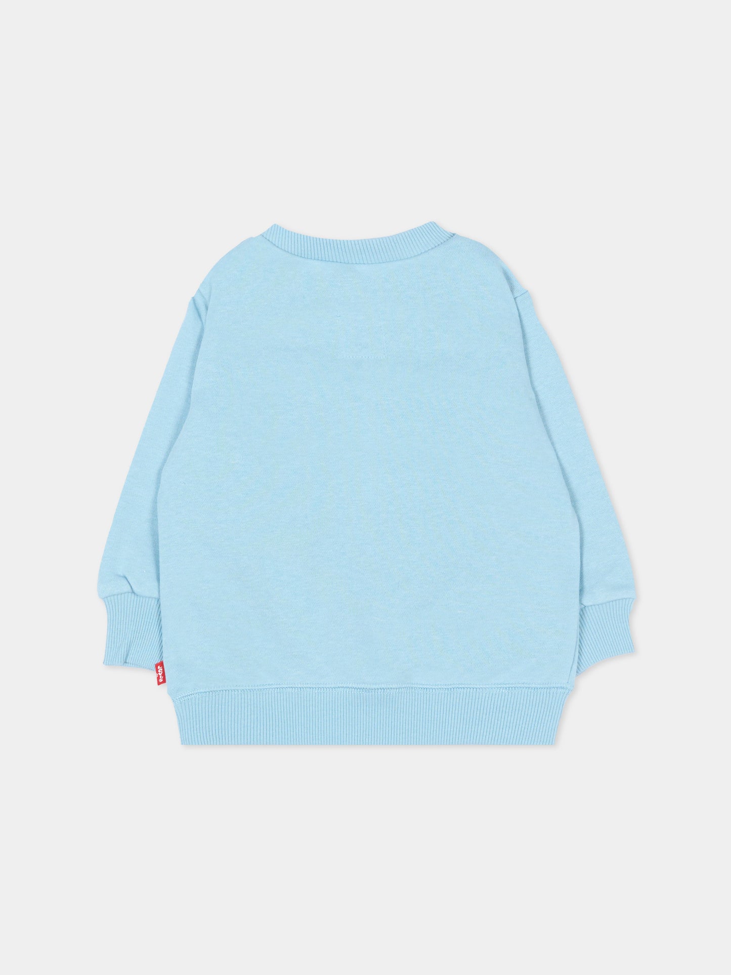 Felpa azzurra per neonato con logo,Levi's Kids,6E9078 BF7