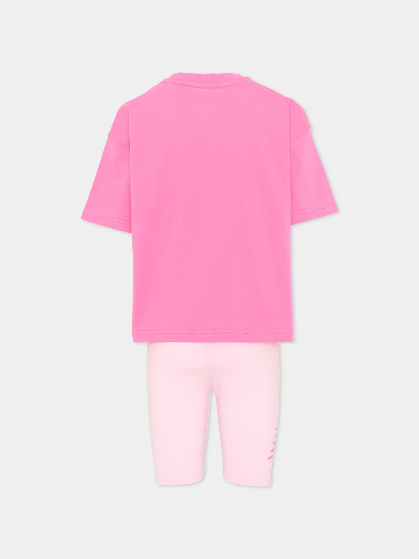 Completo sportivo rosa per bambina con logo,New Balance,LAKG0076 AAC