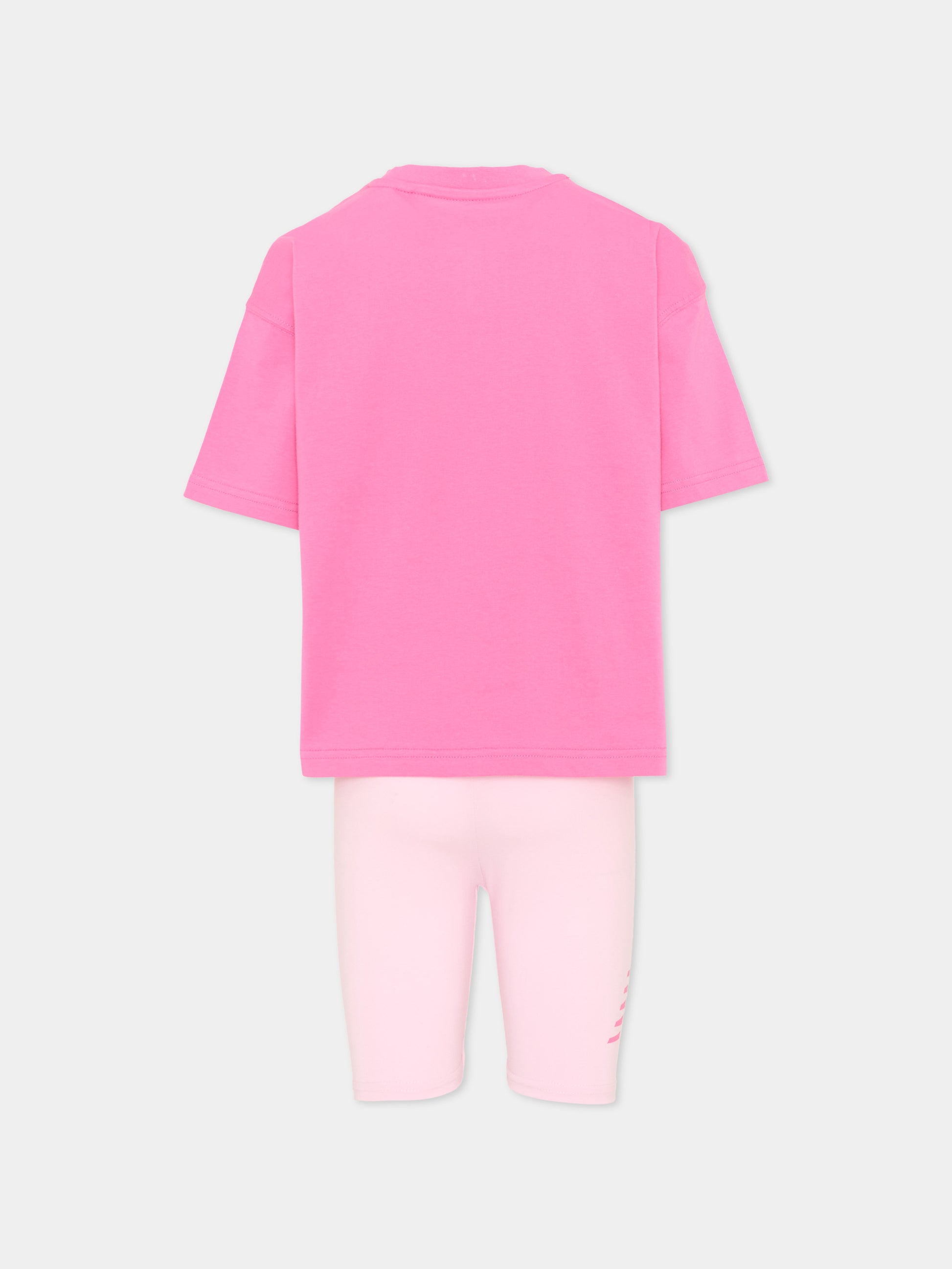 Completo sportivo rosa per bambina con logo,New Balance,LAKG0076 AAC