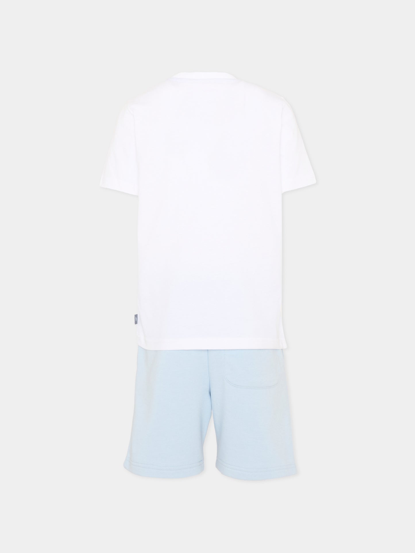 Completo sportivo azzurro per bambino con logo,New Balance,YS61L3XB BWE