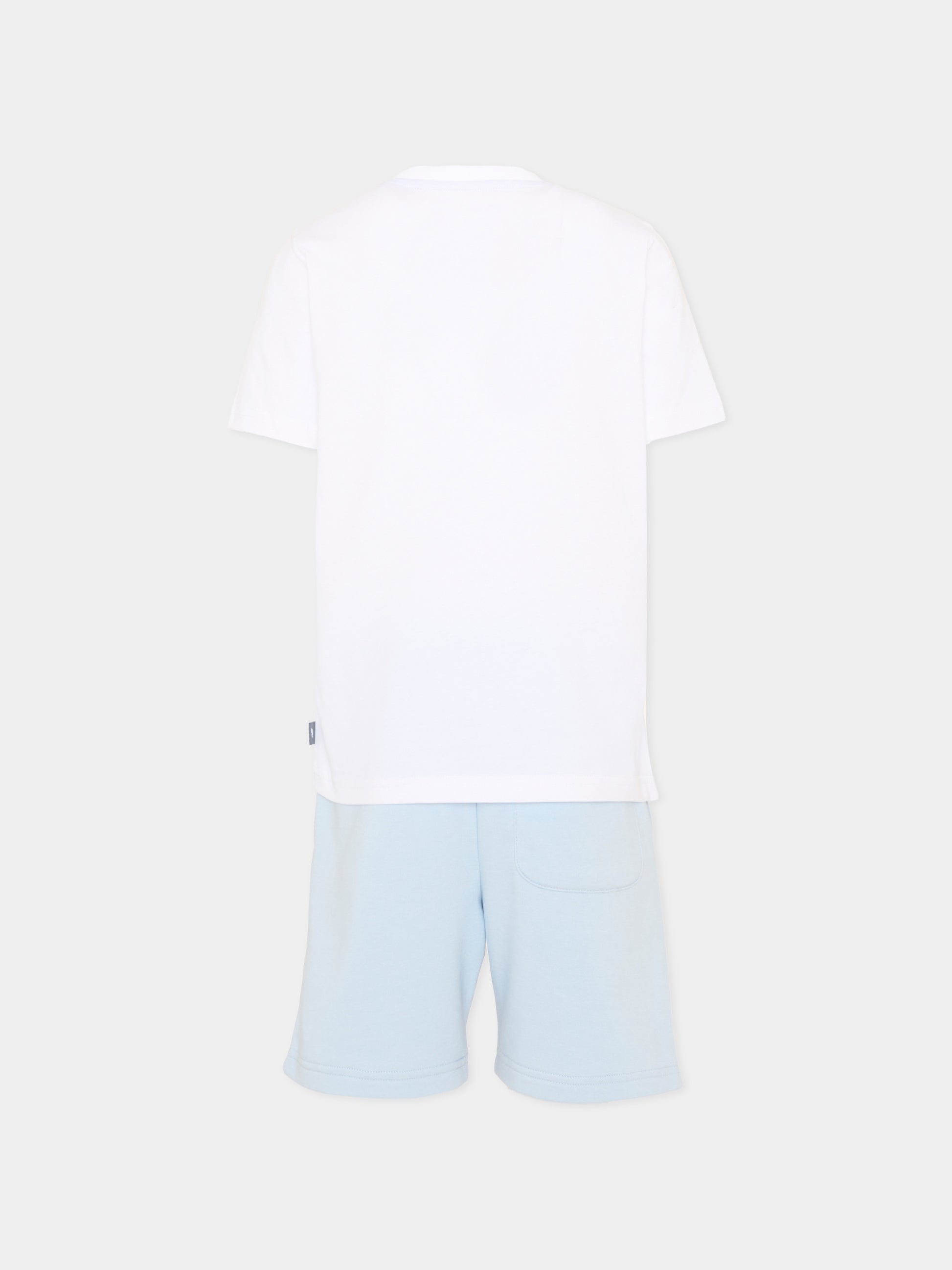 Completo sportivo azzurro per bambino con logo,New Balance,YS61L3XB BWE