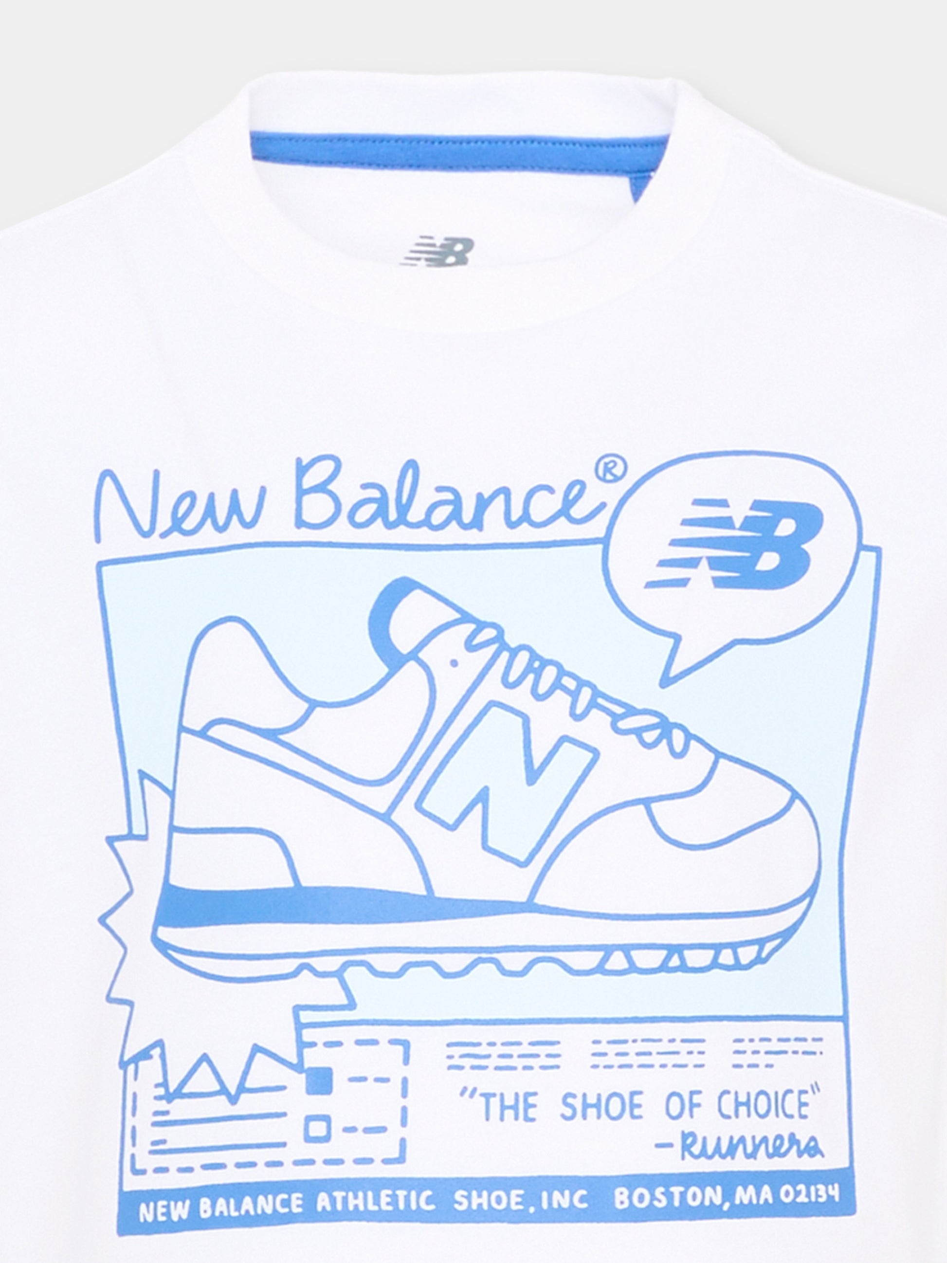Completo sportivo azzurro per bambino con logo,New Balance,YS61R5NN BWE
