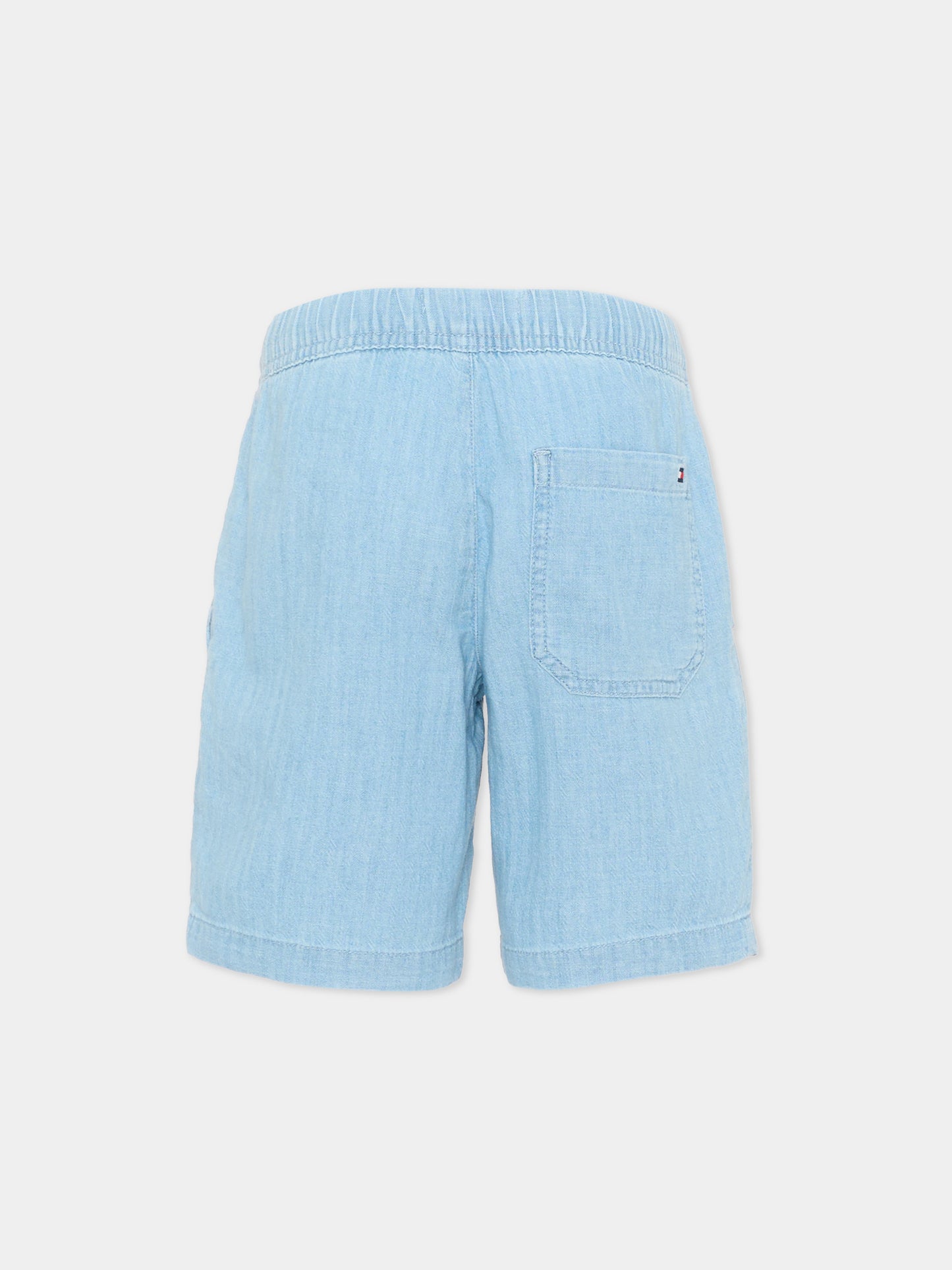Shorts denim per bambino con logo,Tommy Hilfiger Junior,KB0KB10248 1A4