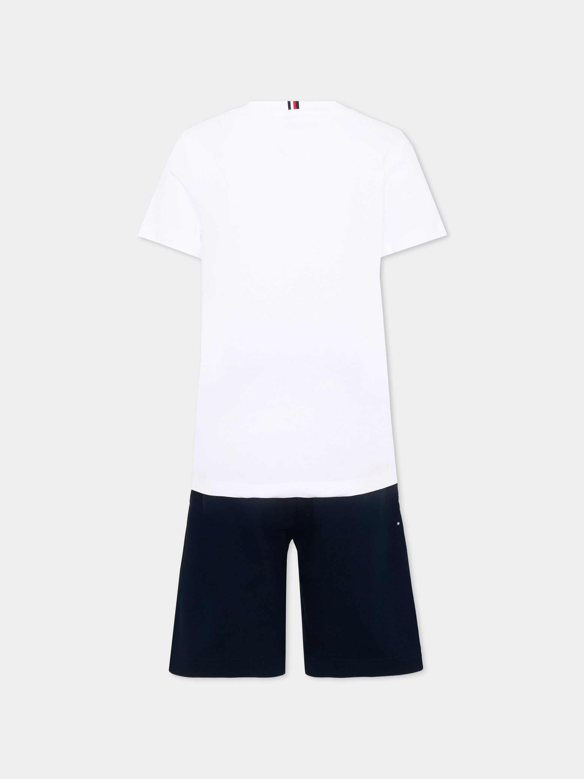 Completo sportivo bianco per bambino con logo,Tommy Hilfiger Junior,KB0KB10290 YBR