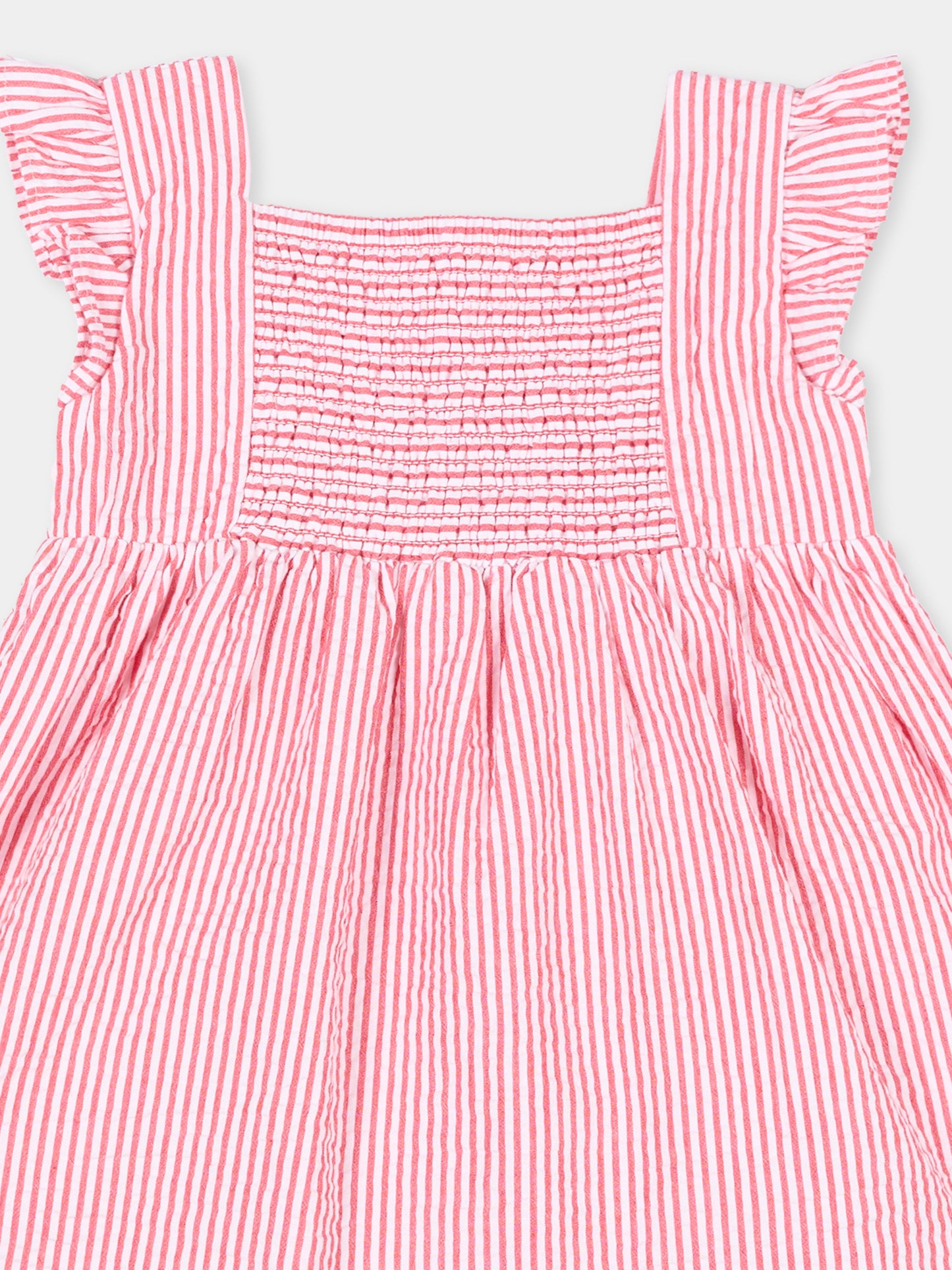 Vestito rosso per neonata a righe,Tommy Hilfiger Junior,KN0KN02370 XK3