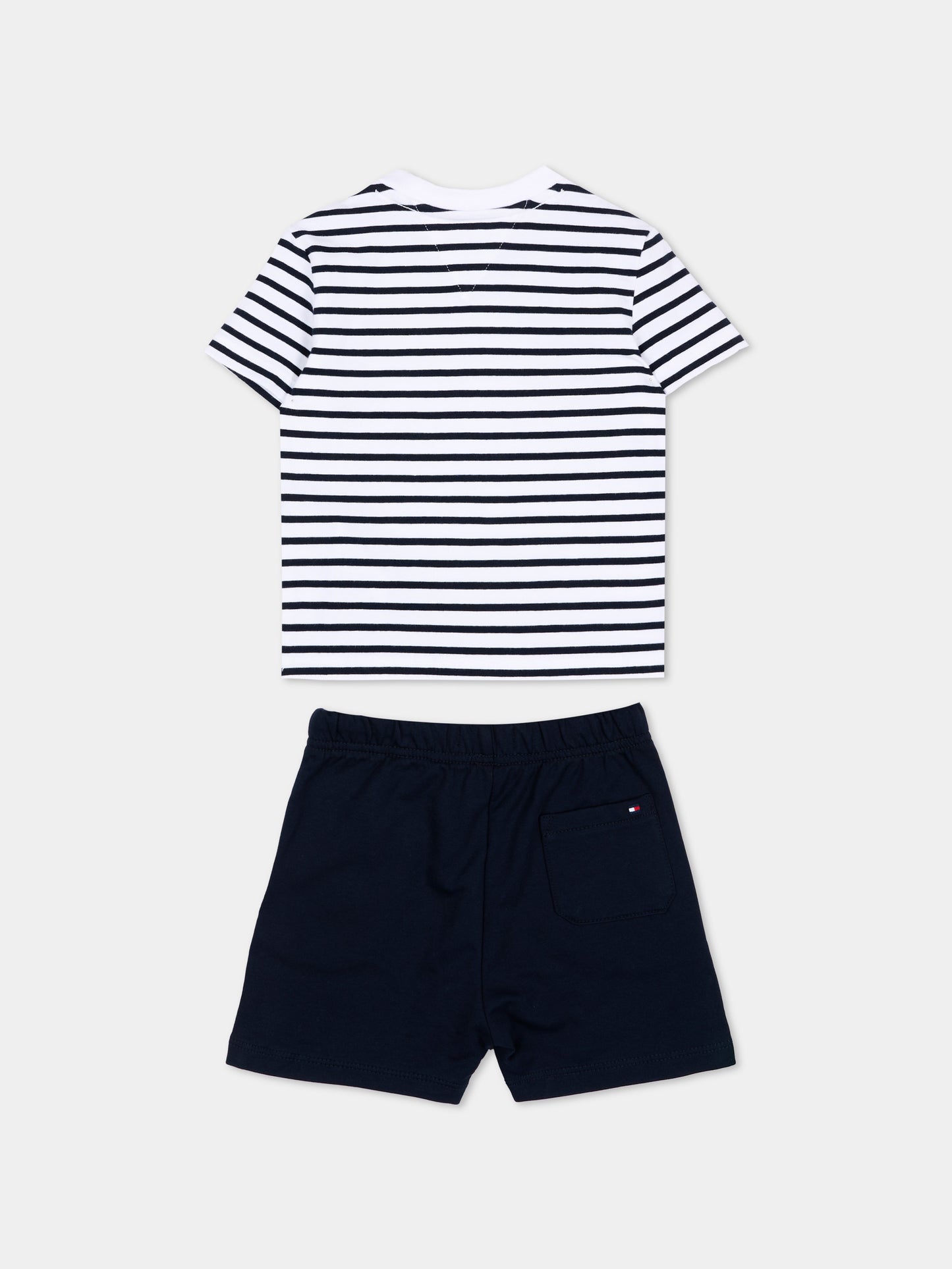 Completo sportivo blu per neonato a righe,Tommy Hilfiger Junior,KN0KN02379 C1G