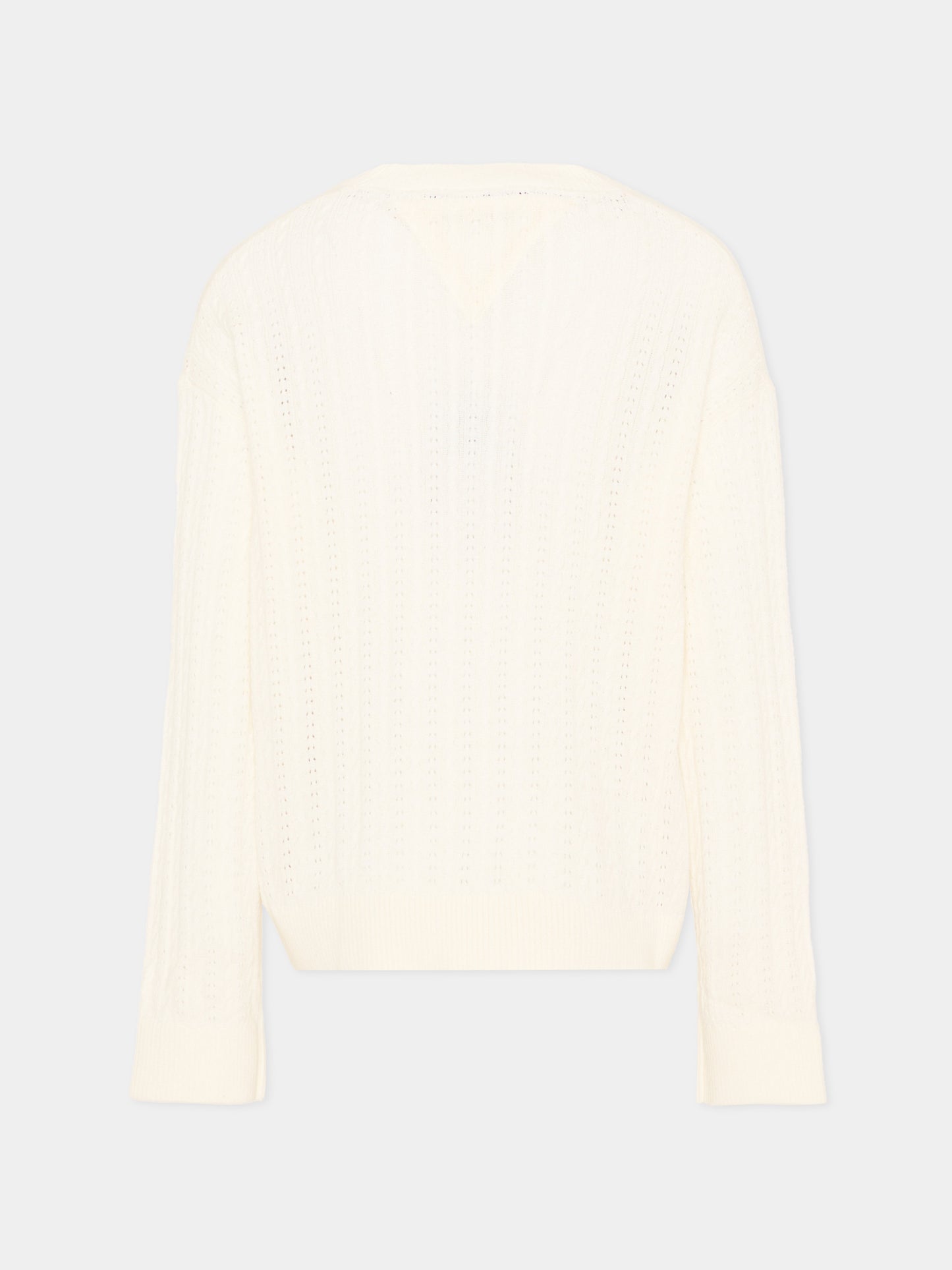 Maglione avorio per bambina con logo,Tommy Hilfiger Junior,KG0KG09223 YA8
