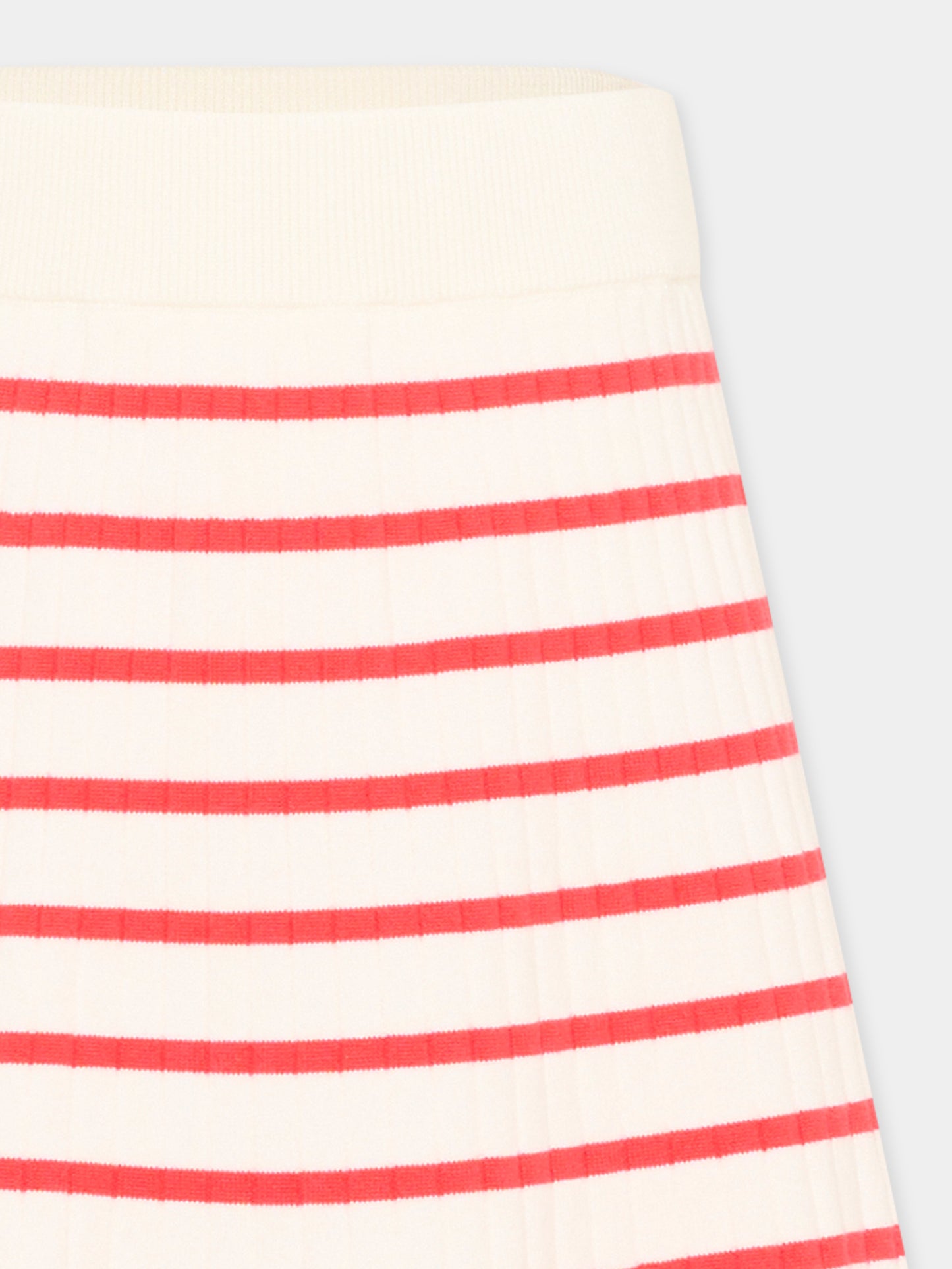 Gonna bianca a righe rosse per bambina,Tommy Hilfiger Junior,KG0KG09380 XK3