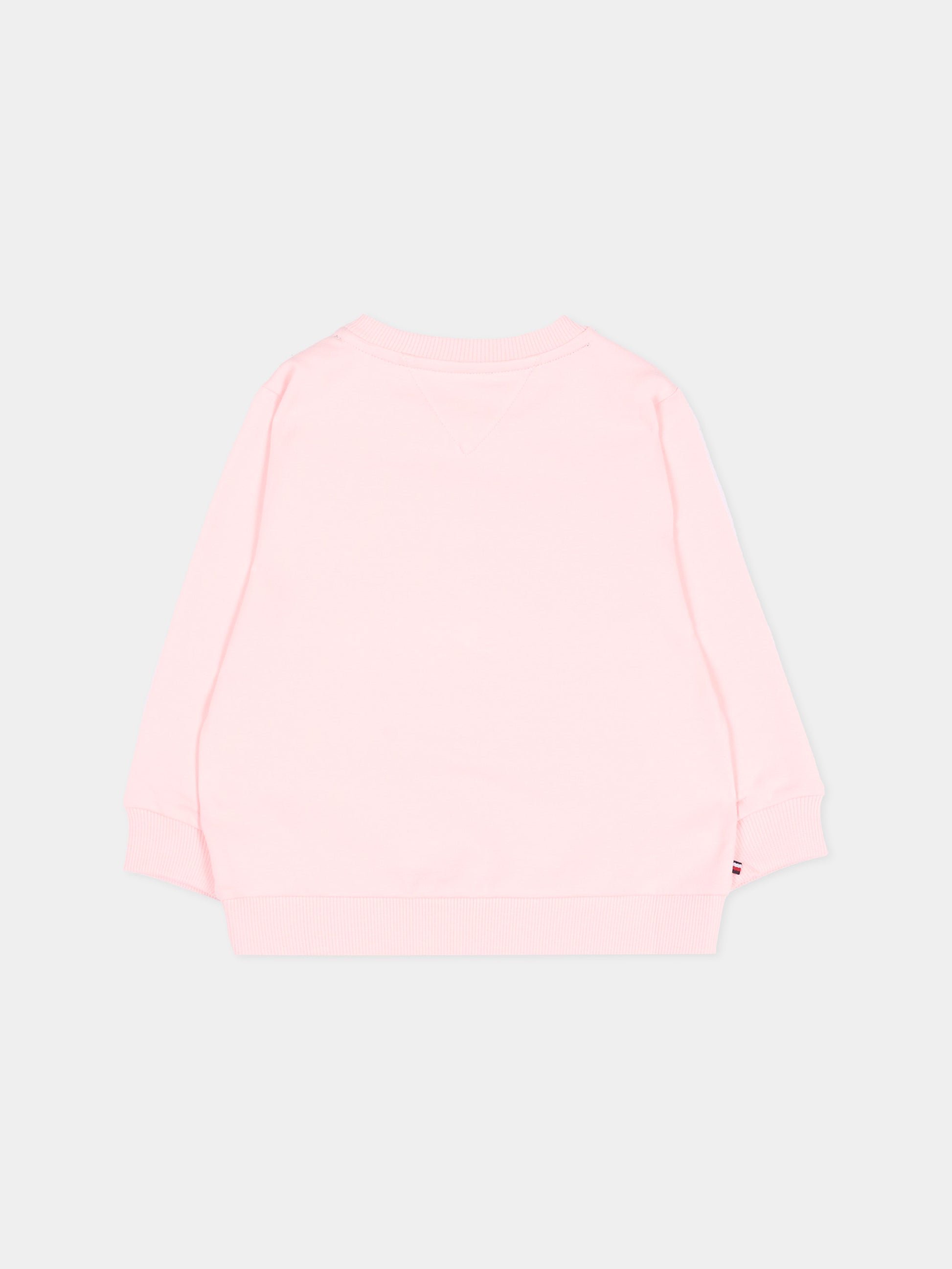 Felpa rosa per neonata con logo,Tommy Hilfiger Junior,KN0KN02394 TH3