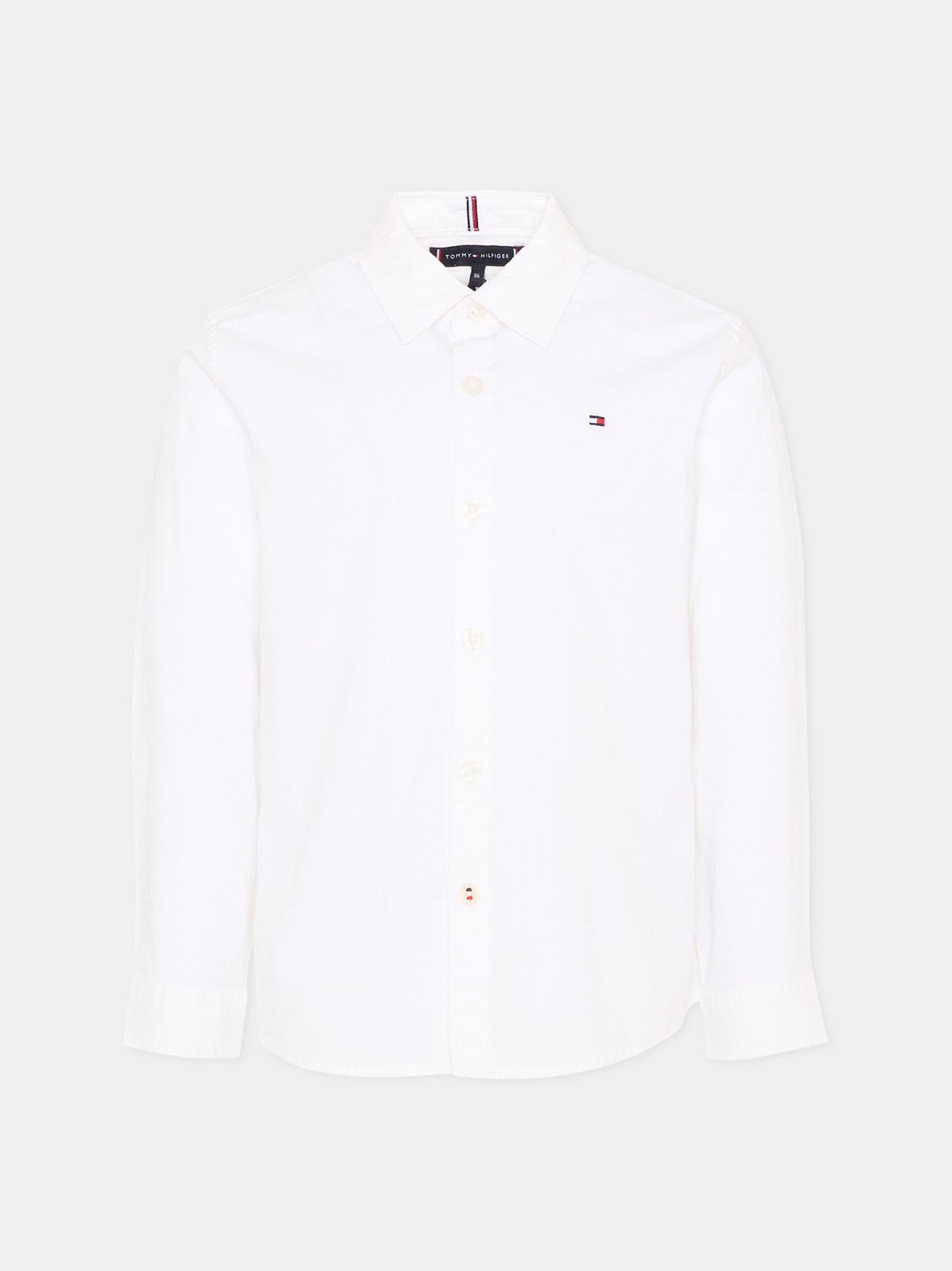 Camicia bianca per bambino con logo,Tommy Hilfiger Junior,KB0KB06965 YBR