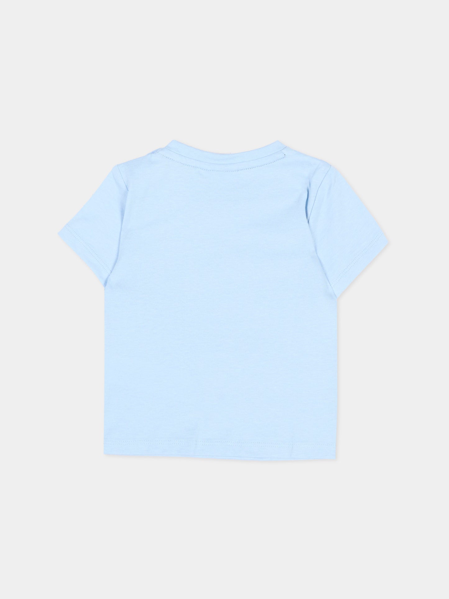 T-Shirt celeste per neonato con logo,Boss,J52108 887