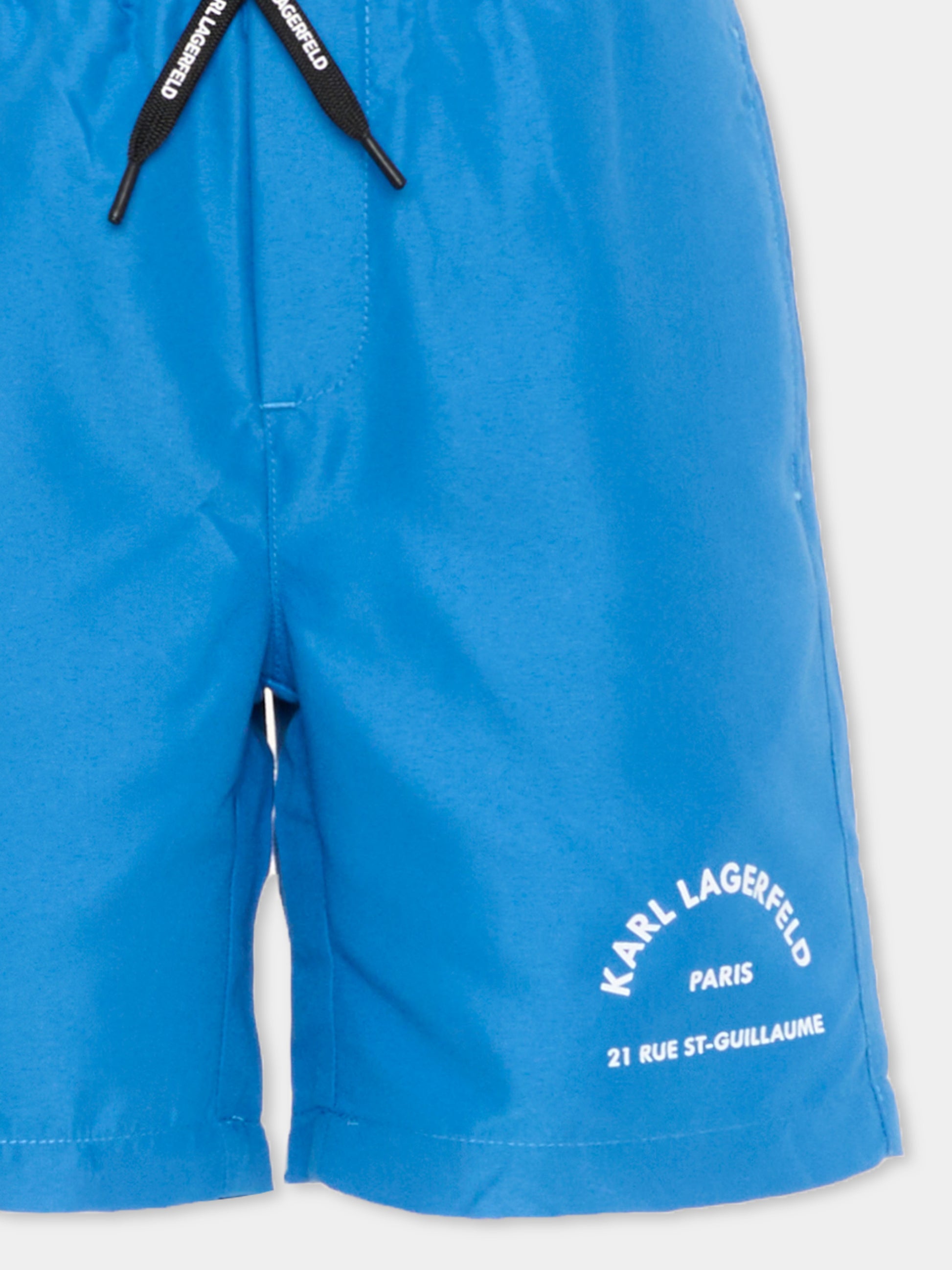 Boxer mare blu per bambino con logo,Karl Lagerfeld Kids,Z30411 816