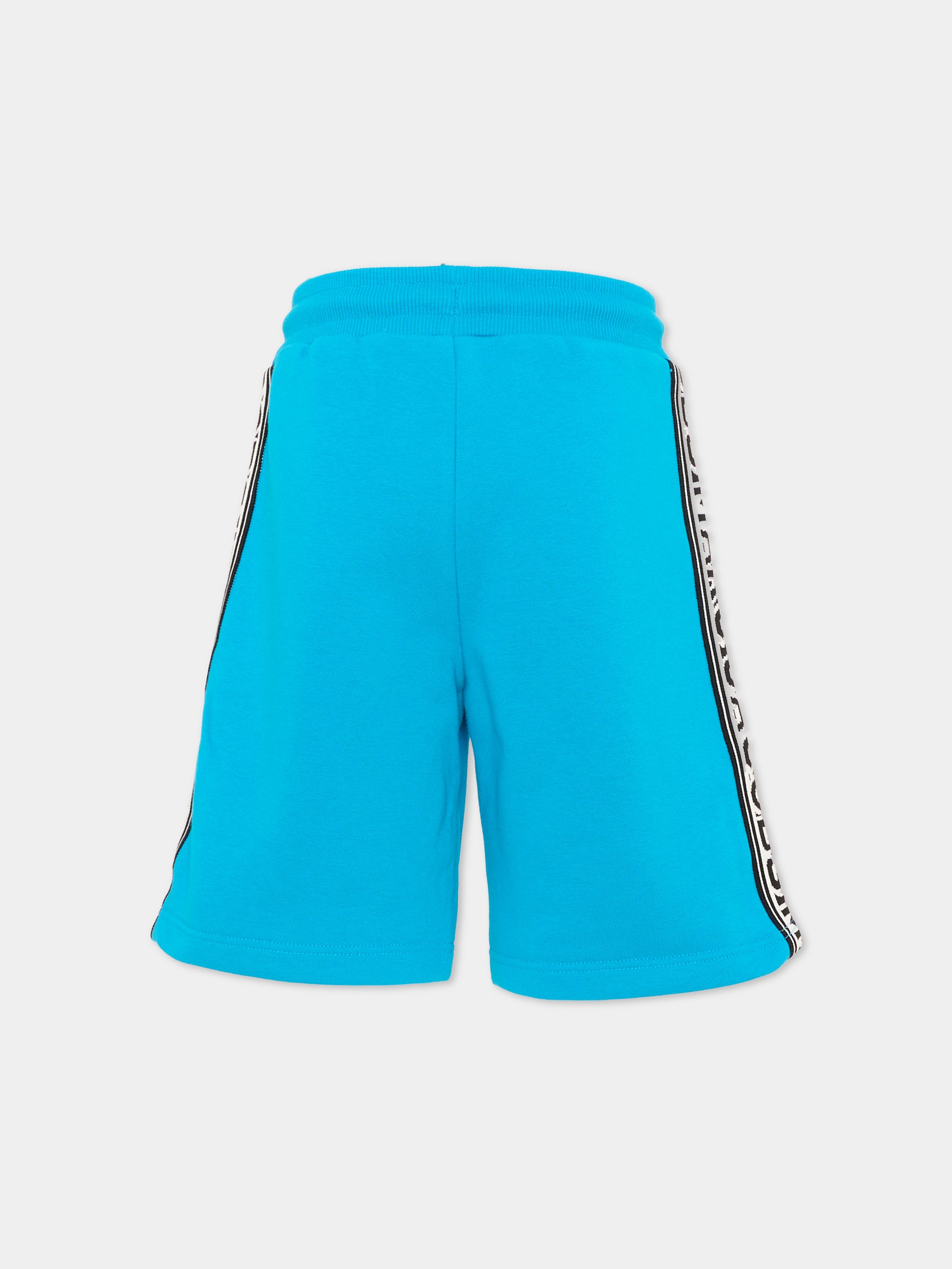Shorts sportivi azzurri per bambino con logo,Marc Jacobs,W60481 759