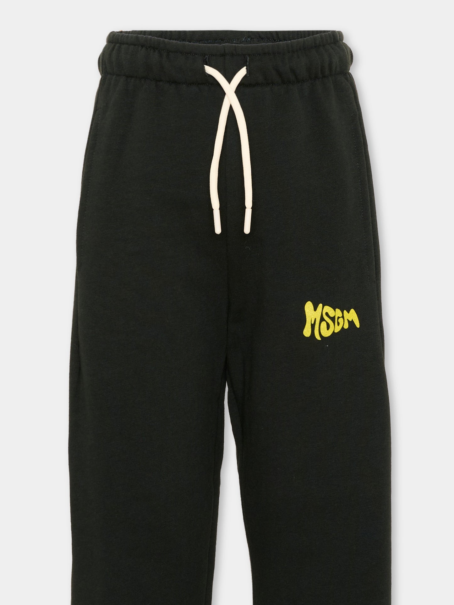 Black sports pants for Kids with logo