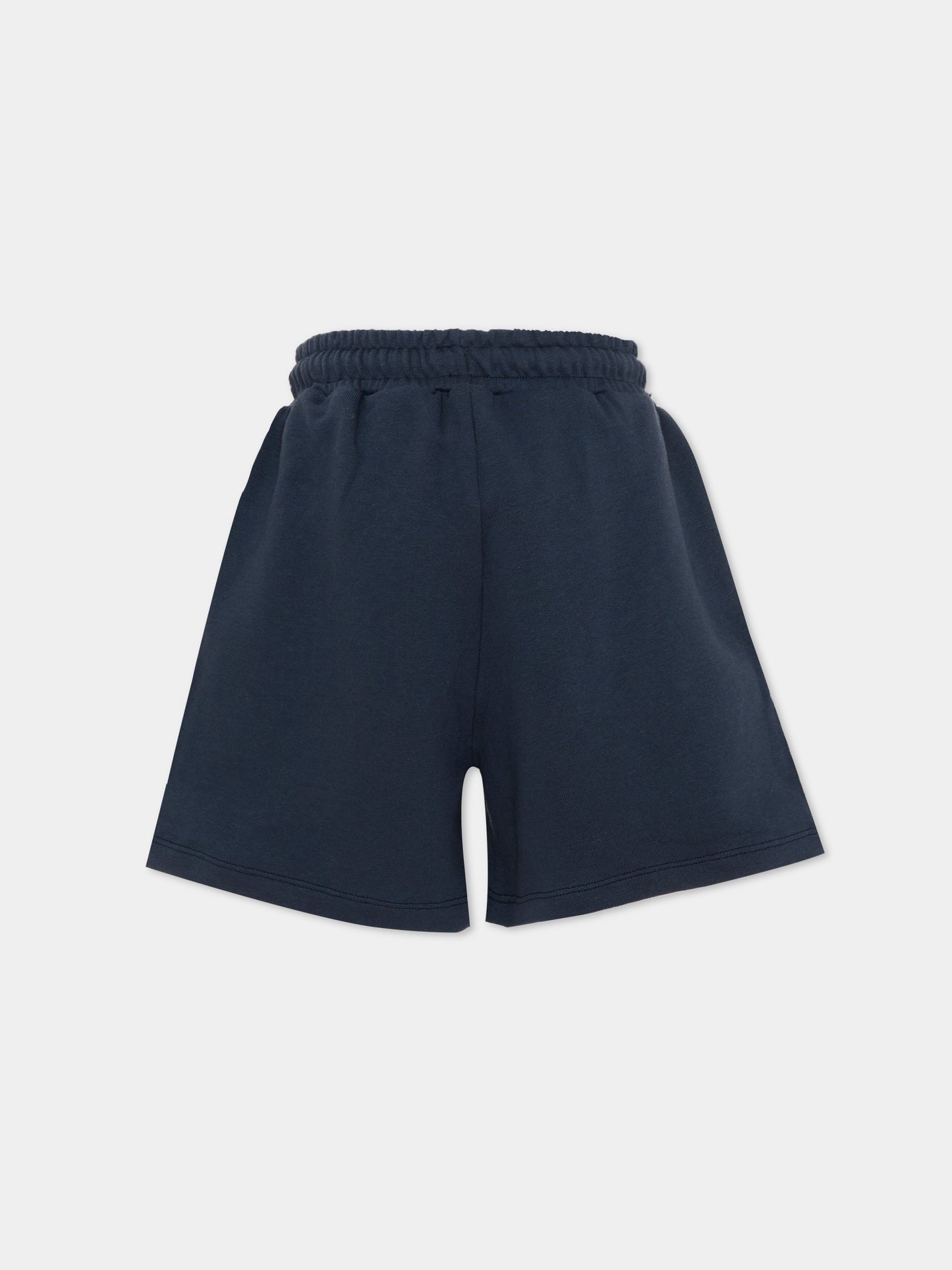 Shorts sportivi blu per bambini con logo,Msgm Kids,S6MSJUBE013 MS072