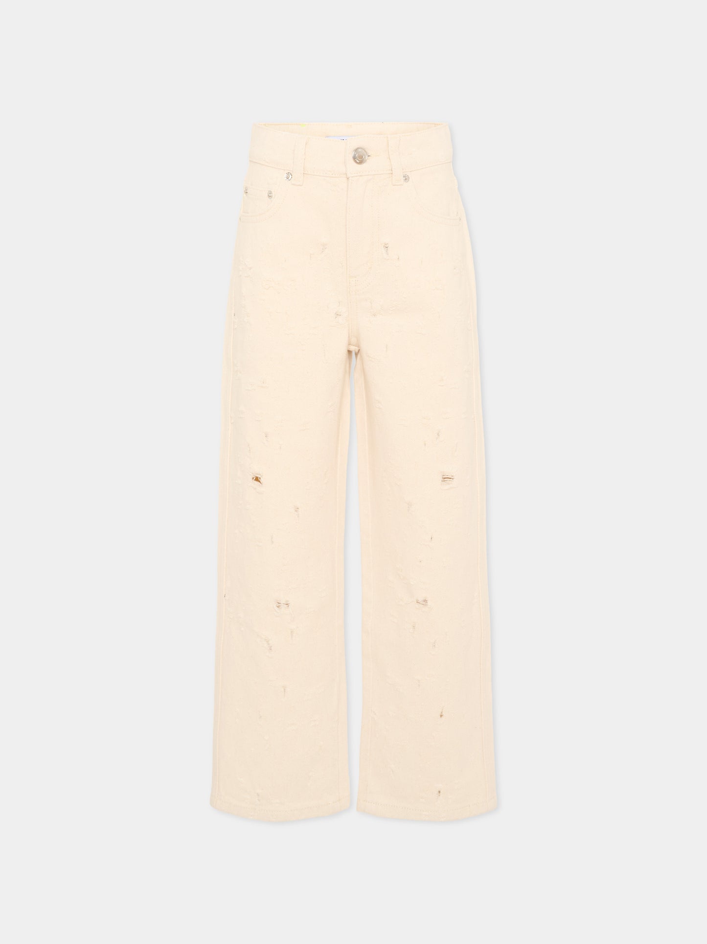 Ivory jeans for Boy with logo