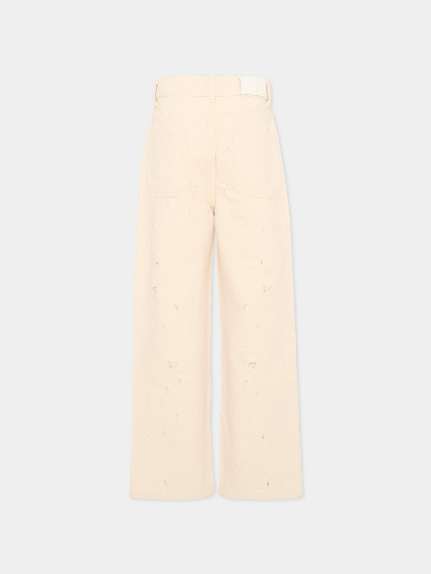 Ivory jeans for Boy with logo
