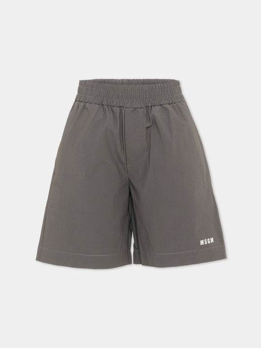 Shorts grigi per bambino con logo,Msgm Kids,S6MSJBBE155 103