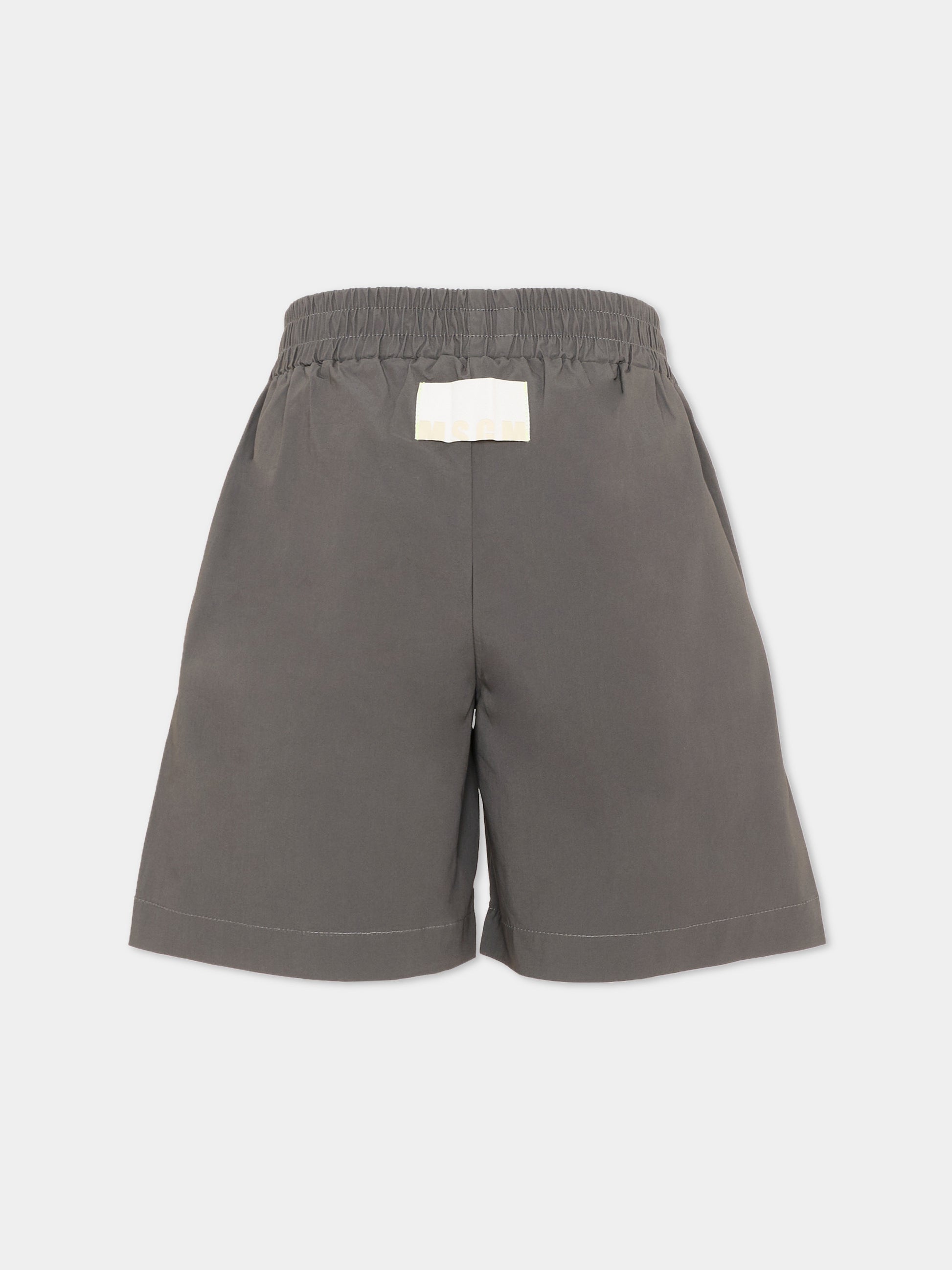 Shorts grigi per bambino con logo,Msgm Kids,S6MSJBBE155 103