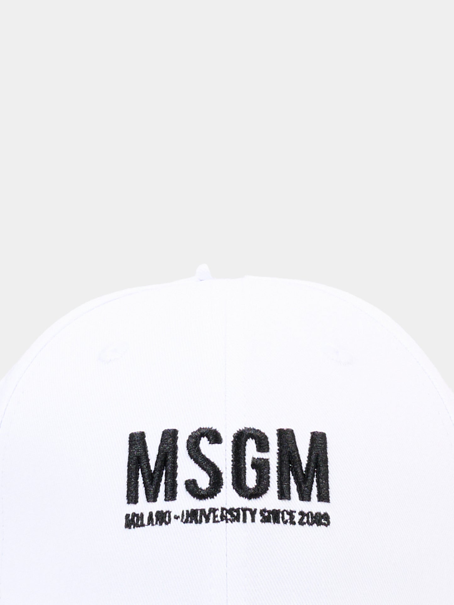 Cappello con visiera bianco per bambini con logo,Msgm Kids,S6MSJUBC019 001
