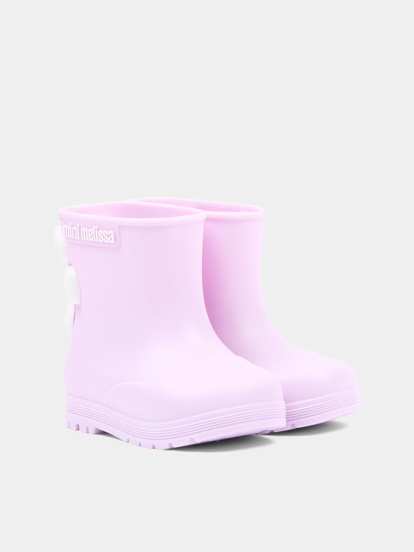 Stivali da pioggia lilla per bambina con fiore,Mini Melissa,38061 BW305 06411