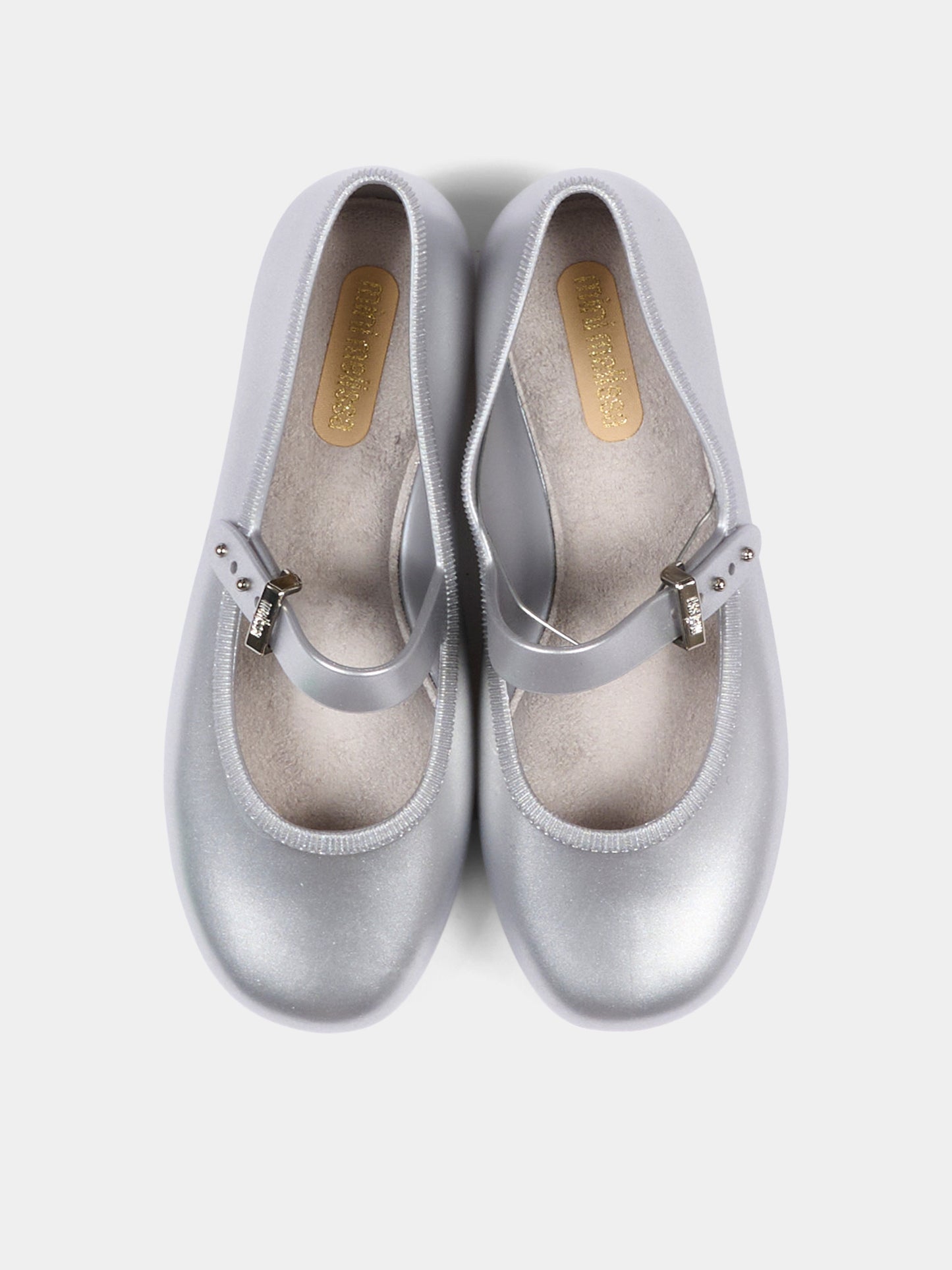Ballerine argento per bambina con fibbia,Mini Melissa,36240 BW430 06411