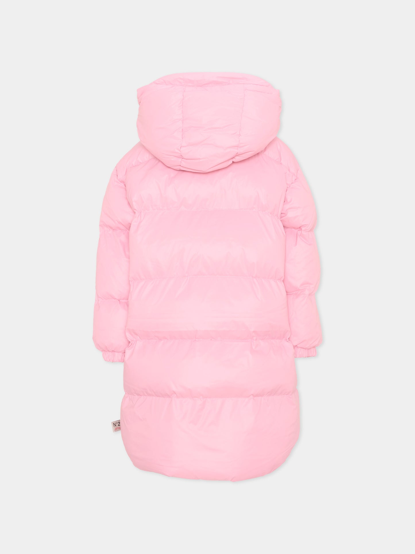 Piumini rosa per bambina logo N°21,N°21 Kids,N2107B N0002 0N319
