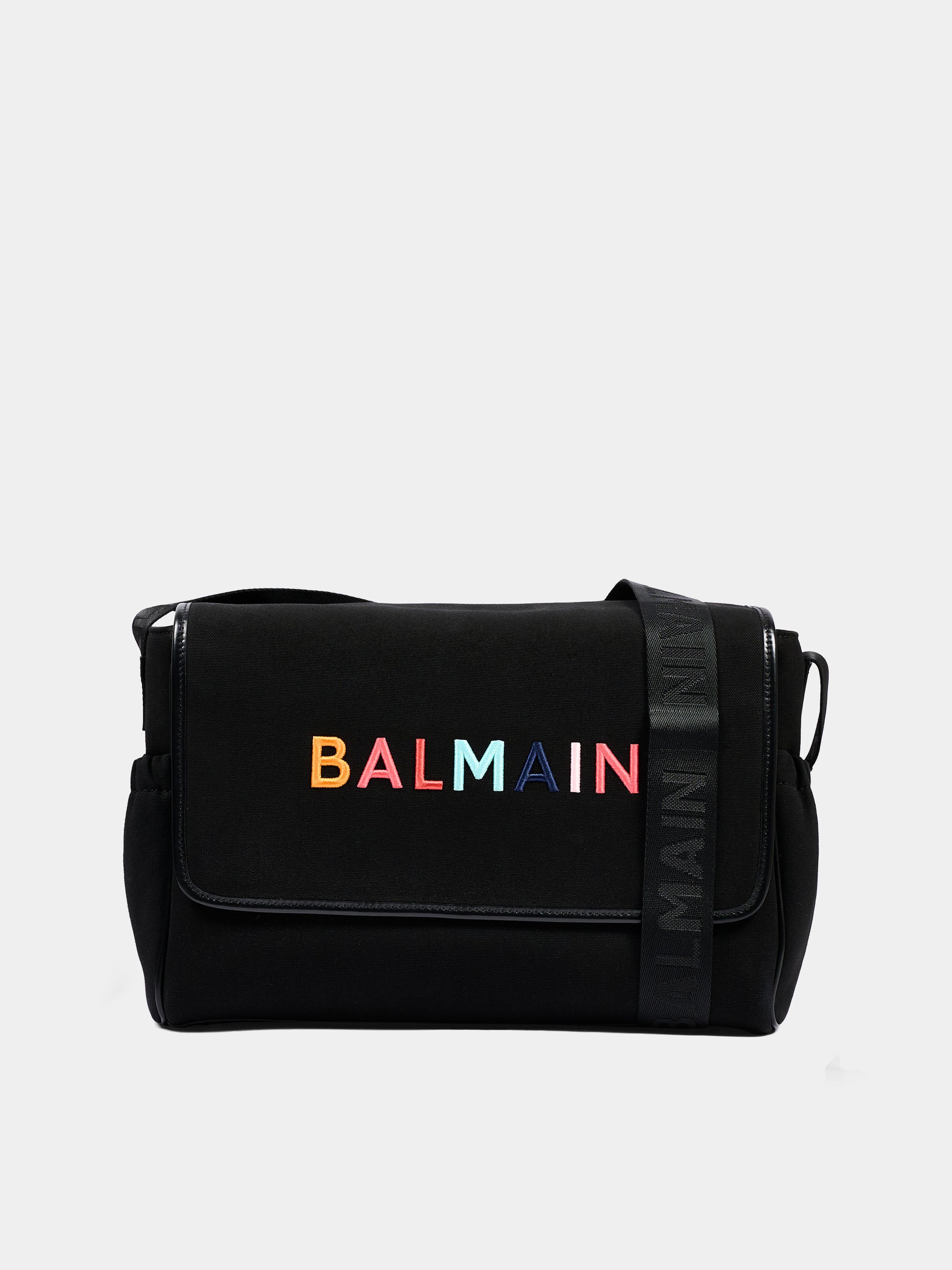 Borsa mamma nera per neonati con logo,Balmain Kids,BX0588 Z0042 930MC