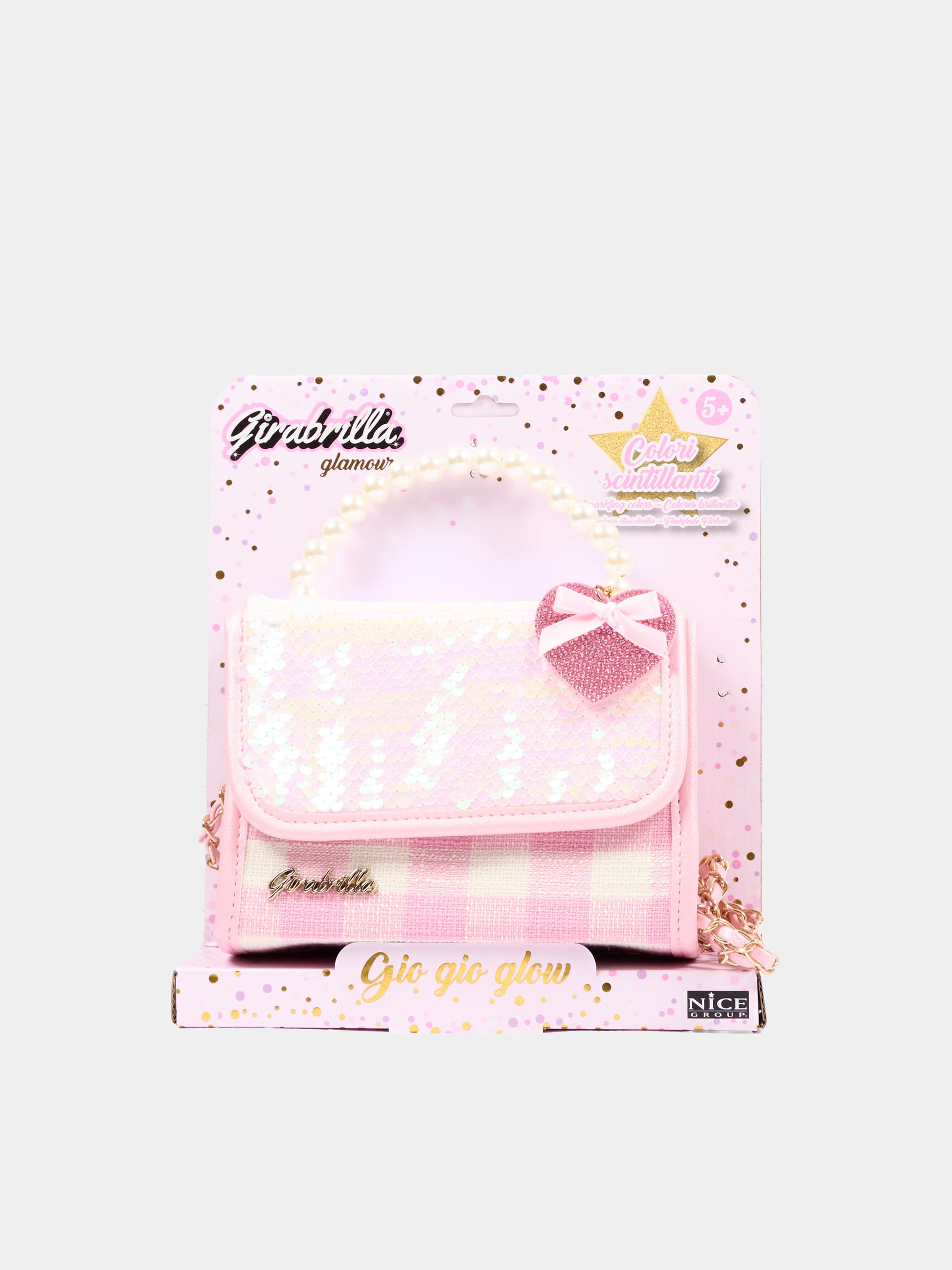 Borsa rosa per bambina con cuore,Girabrilla,19155
