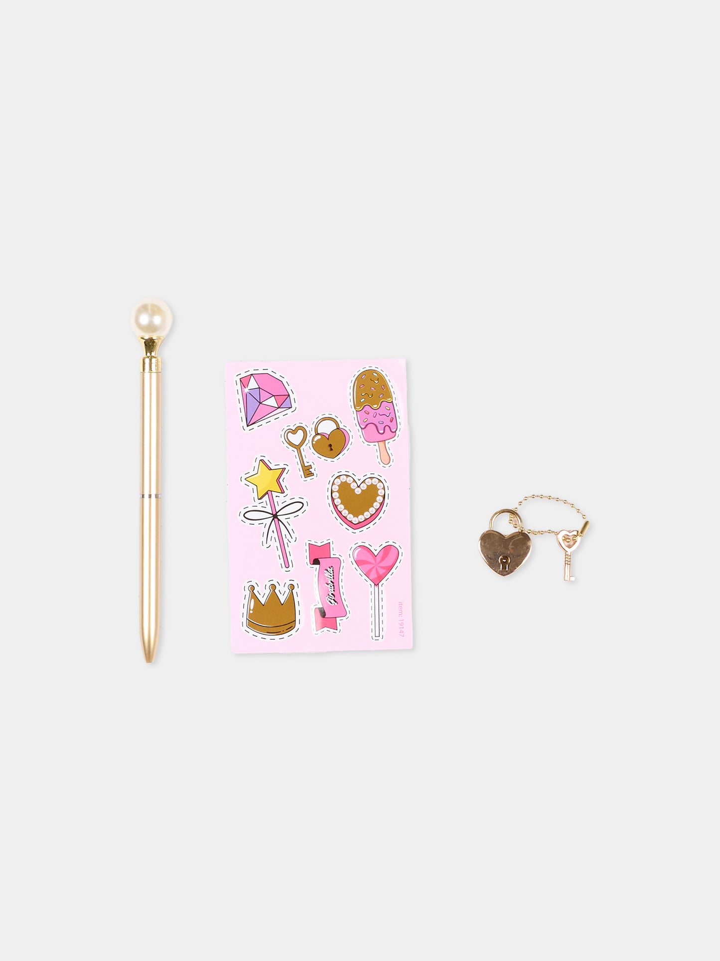 Set Accessori rosa per bambina con cuore,Girabrilla,19147