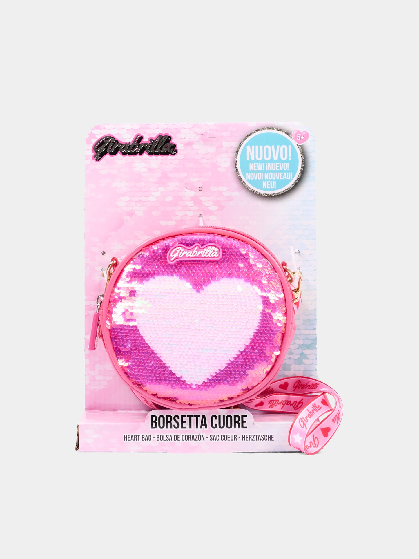 Borsa rosa per bambina con cuore,Girabrilla,19090
