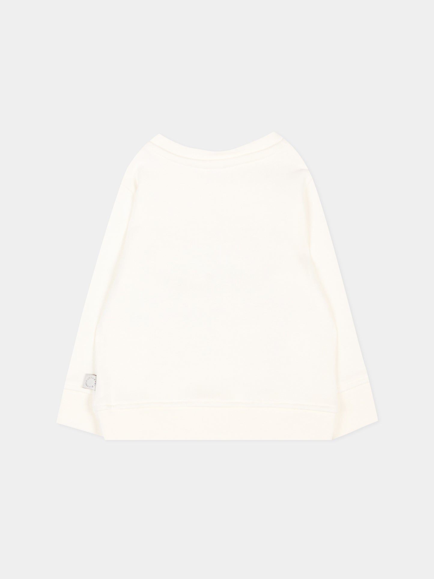 Felpa avorio per neonata con arcobaleno,Stella Mccartney Kids,TX4010 Z0453 101