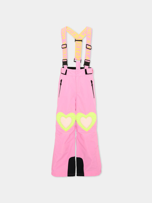 Pantaloni da neve rosa per bambina con cuori,Stella Mccartney Kids,TX6D80 Z0432 552