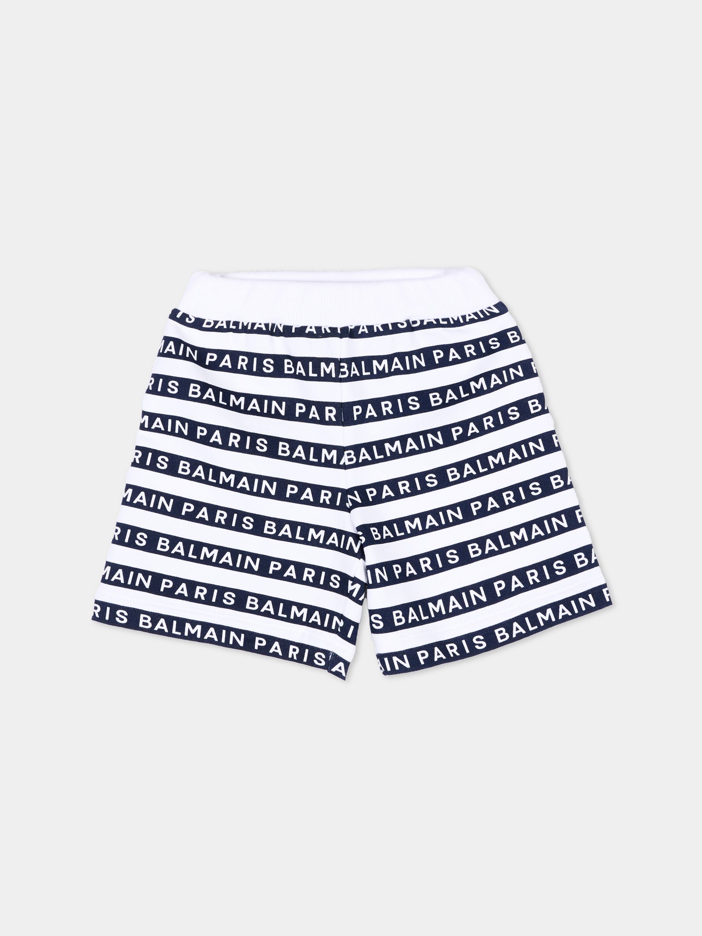 Shorts sportivi blu per neonati con logo,Balmain Kids,BU6589 Z1909 100BL