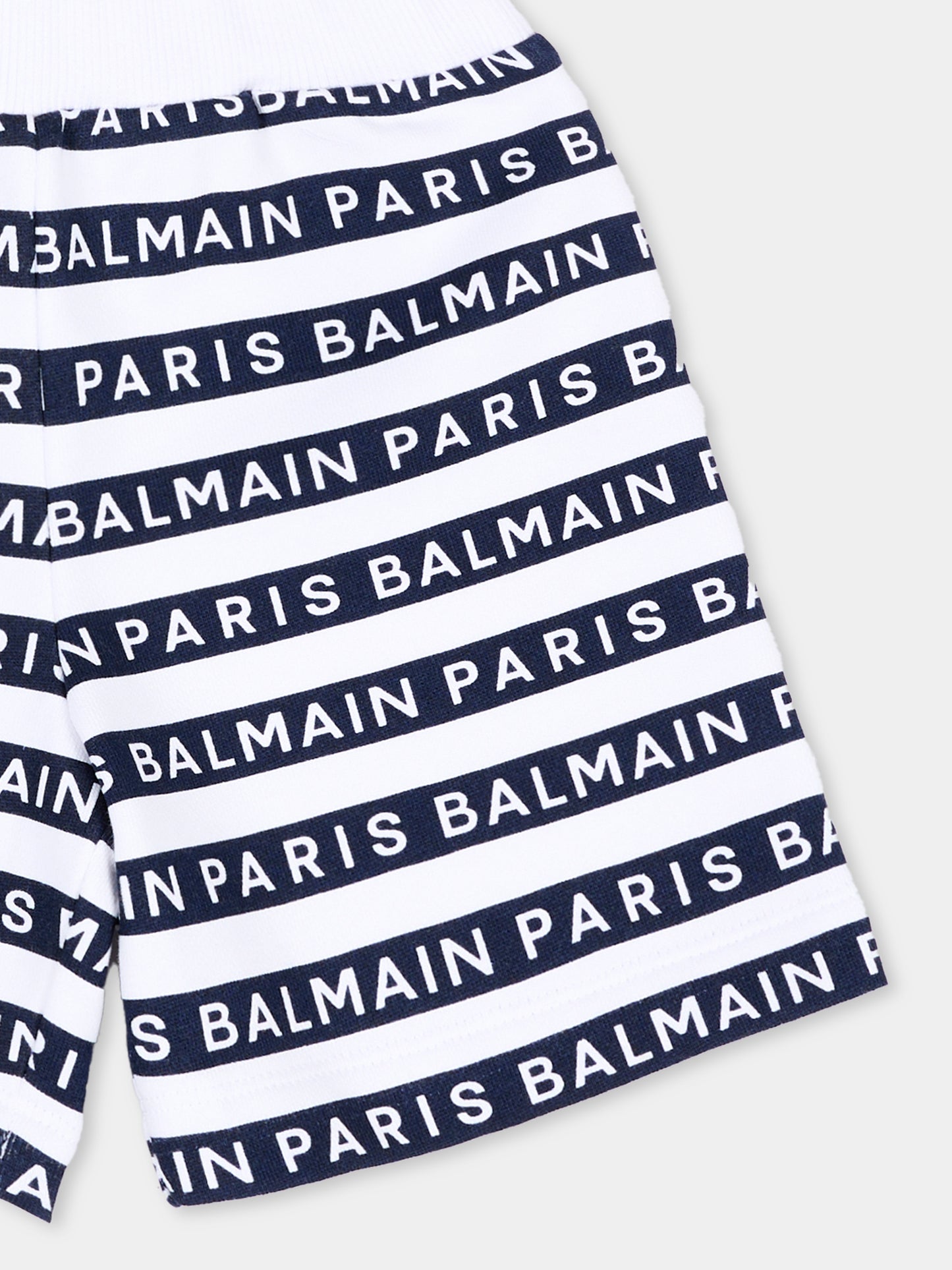 Shorts sportivi blu per neonati con logo,Balmain Kids,BU6589 Z1909 100BL