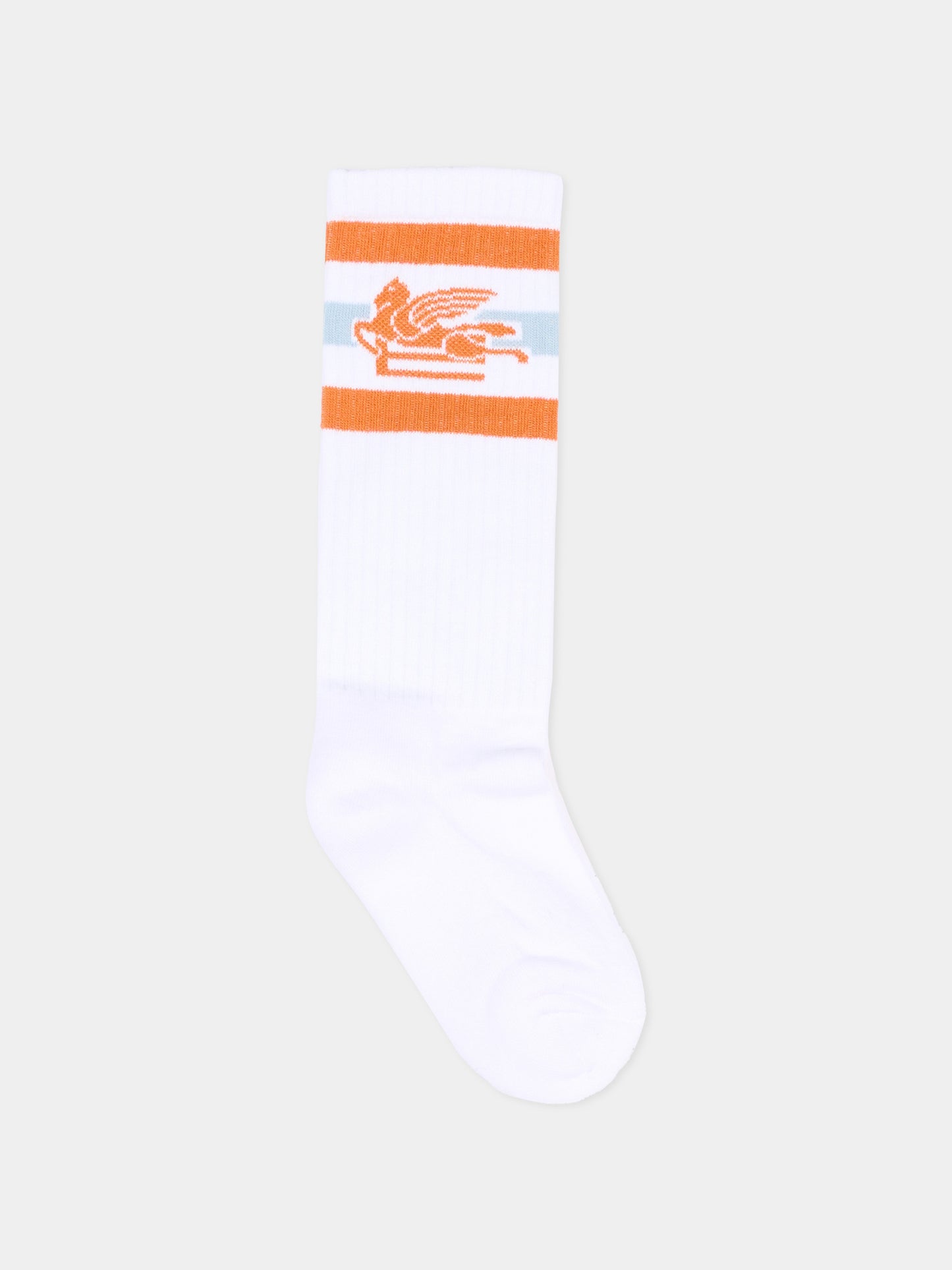 Calzino bianco per bambini con Pegaso,Etro,GU0B10 Z0396 100AR