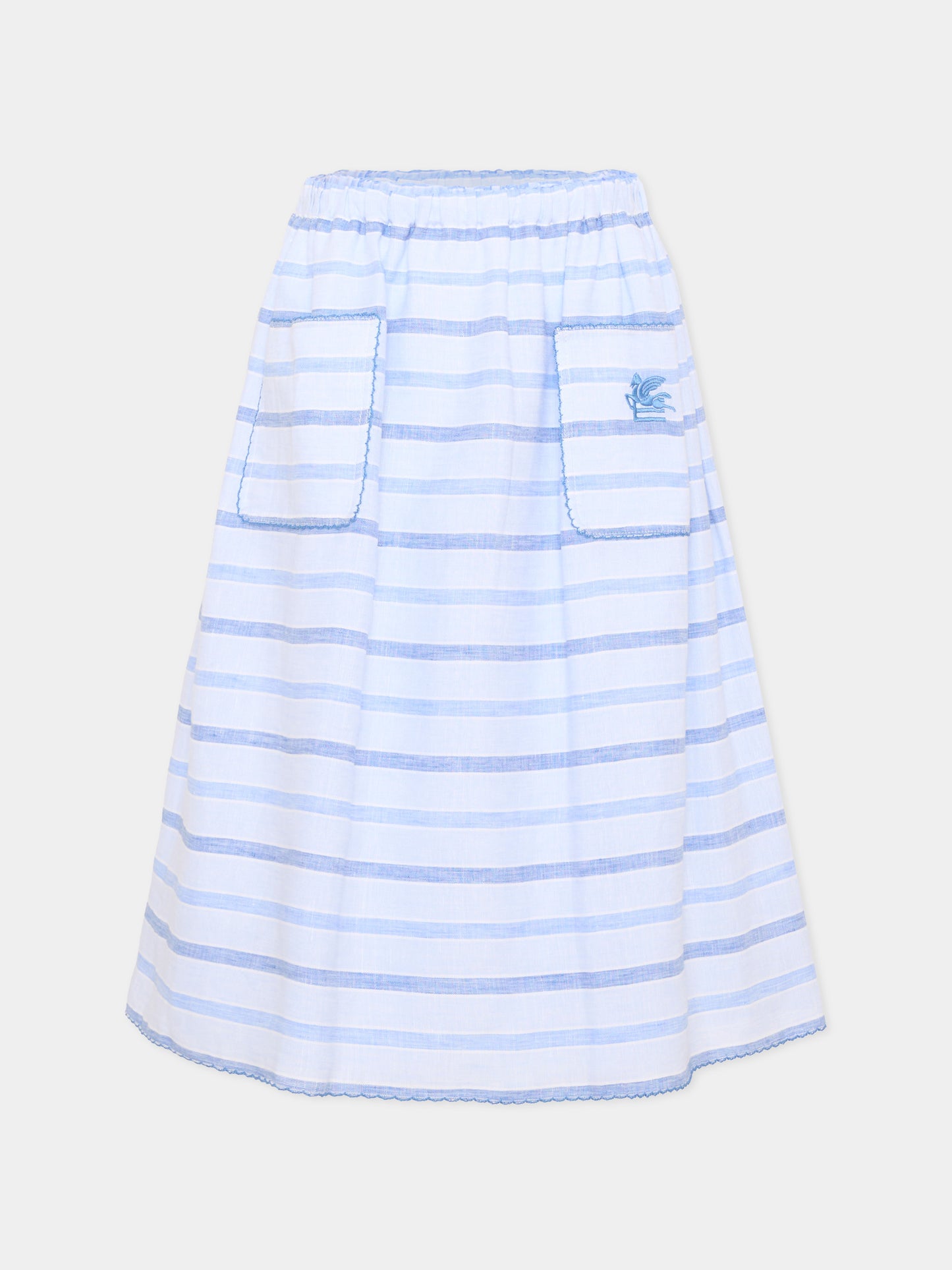 Gonna azzurra per bambina con Pegaso,Etro,GU7A10 I0213 100BL