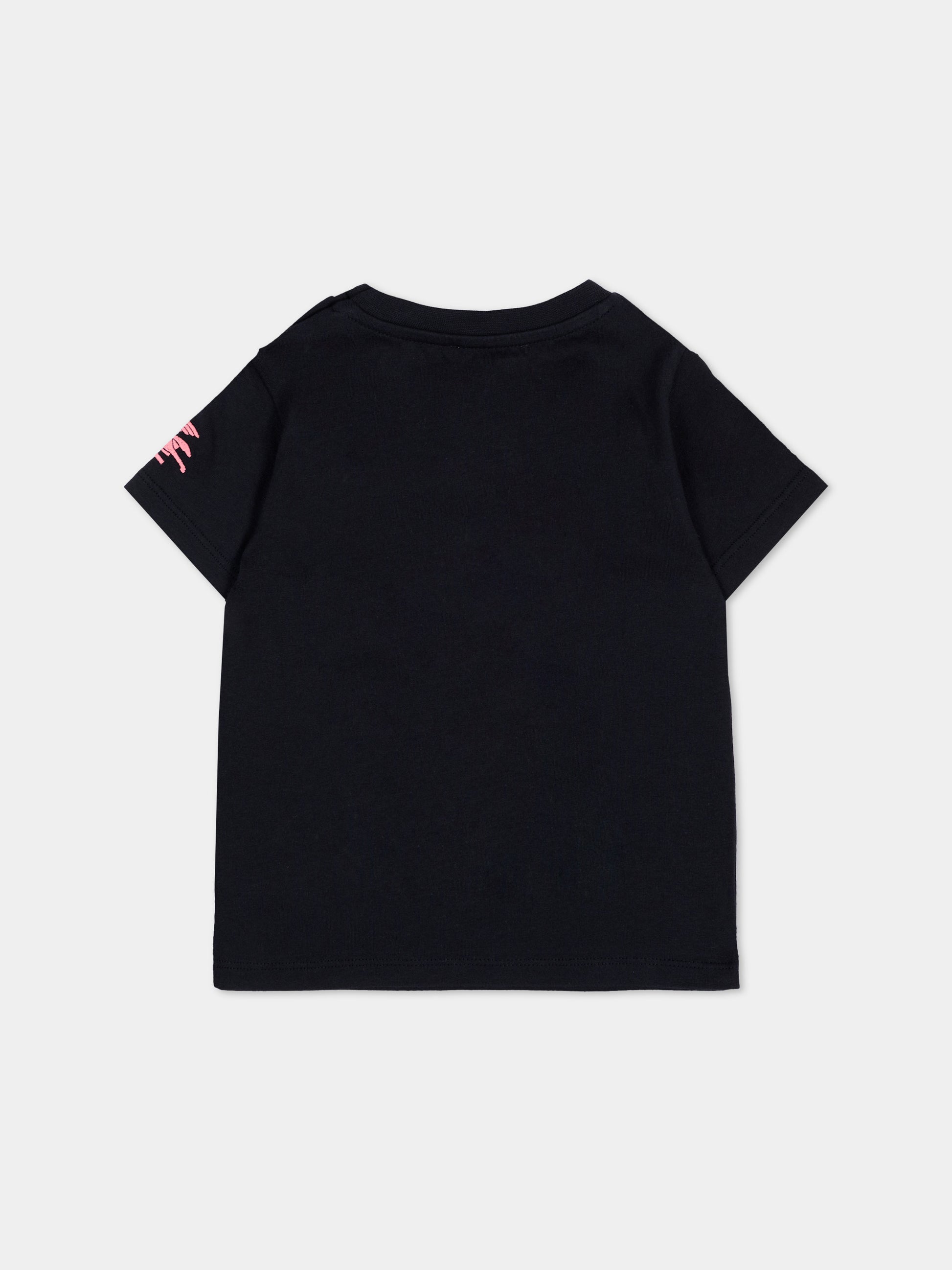 T-Shirt nera per neonata con Pegaso,Etro,GV8011 Z2081 635