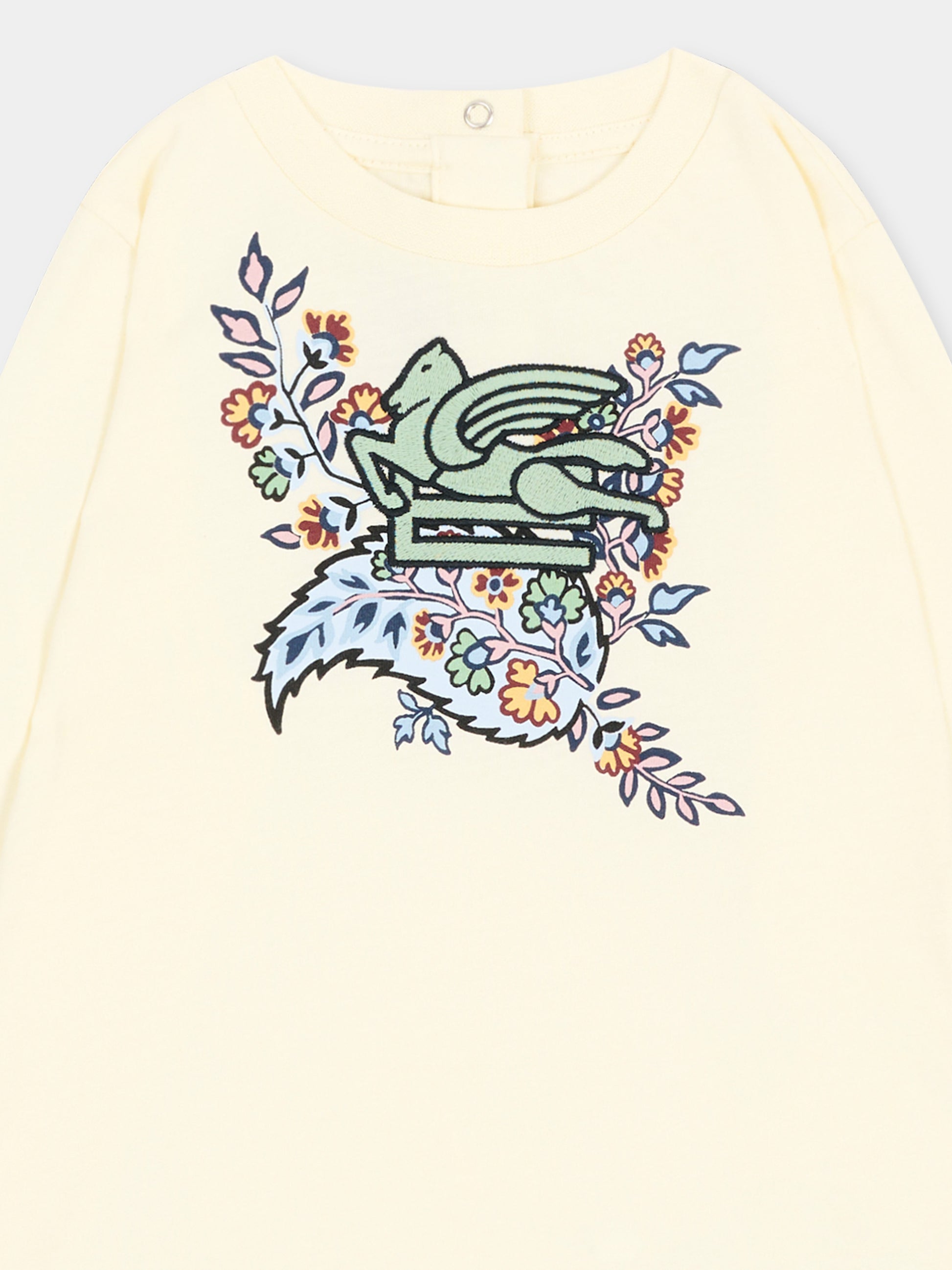 T-Shirt gialla per neonata con Pegaso,Etro,GV8040 Z2081 105CE