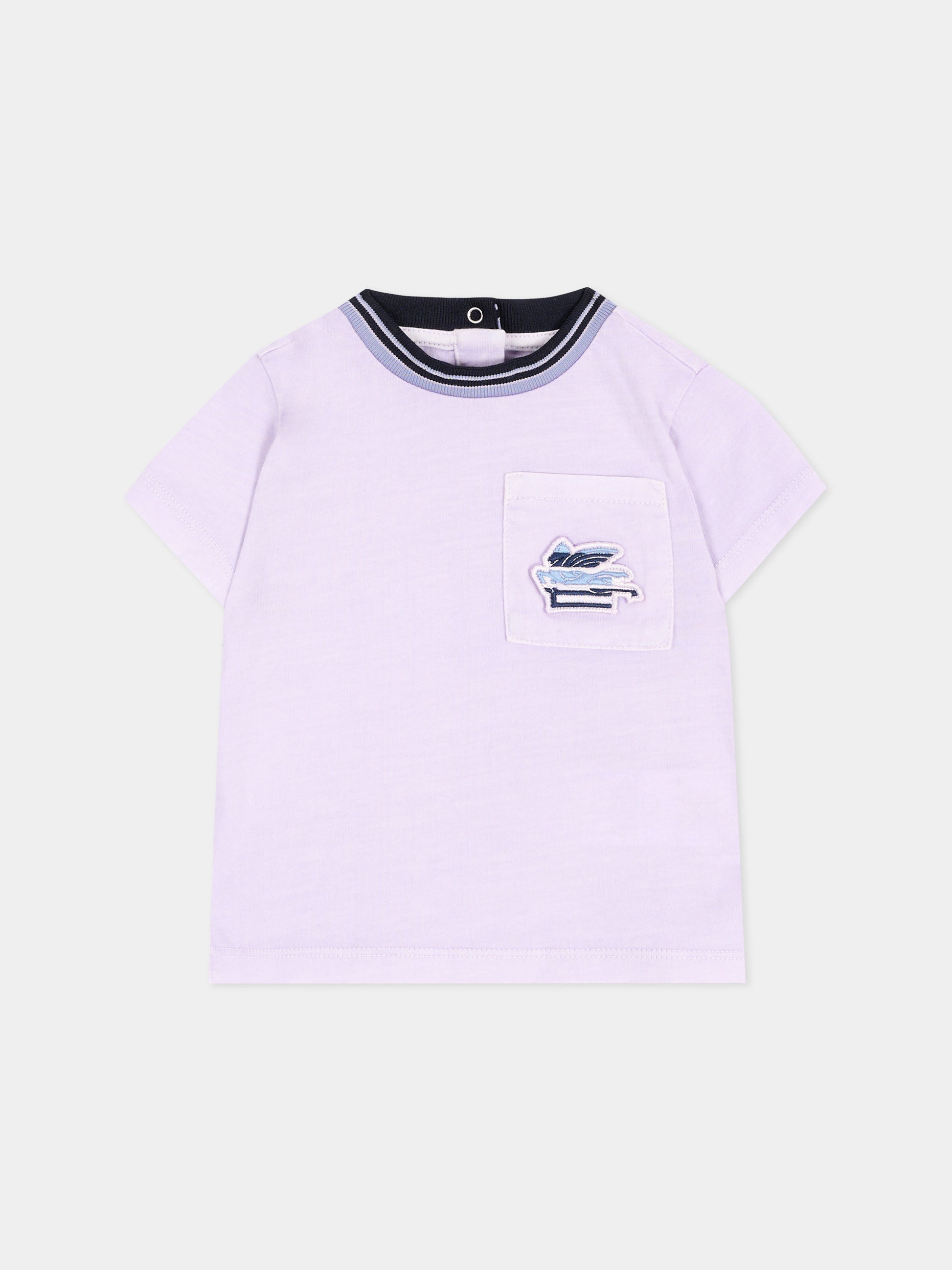 T-Shirt lilla per neonata con Pegaso,Etro,GV8551 Z2377 603