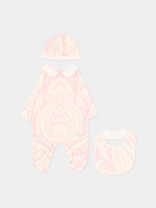 Set tutina avorio per neonata con stampa paisley,Etro,GVB500 J0452 105RS