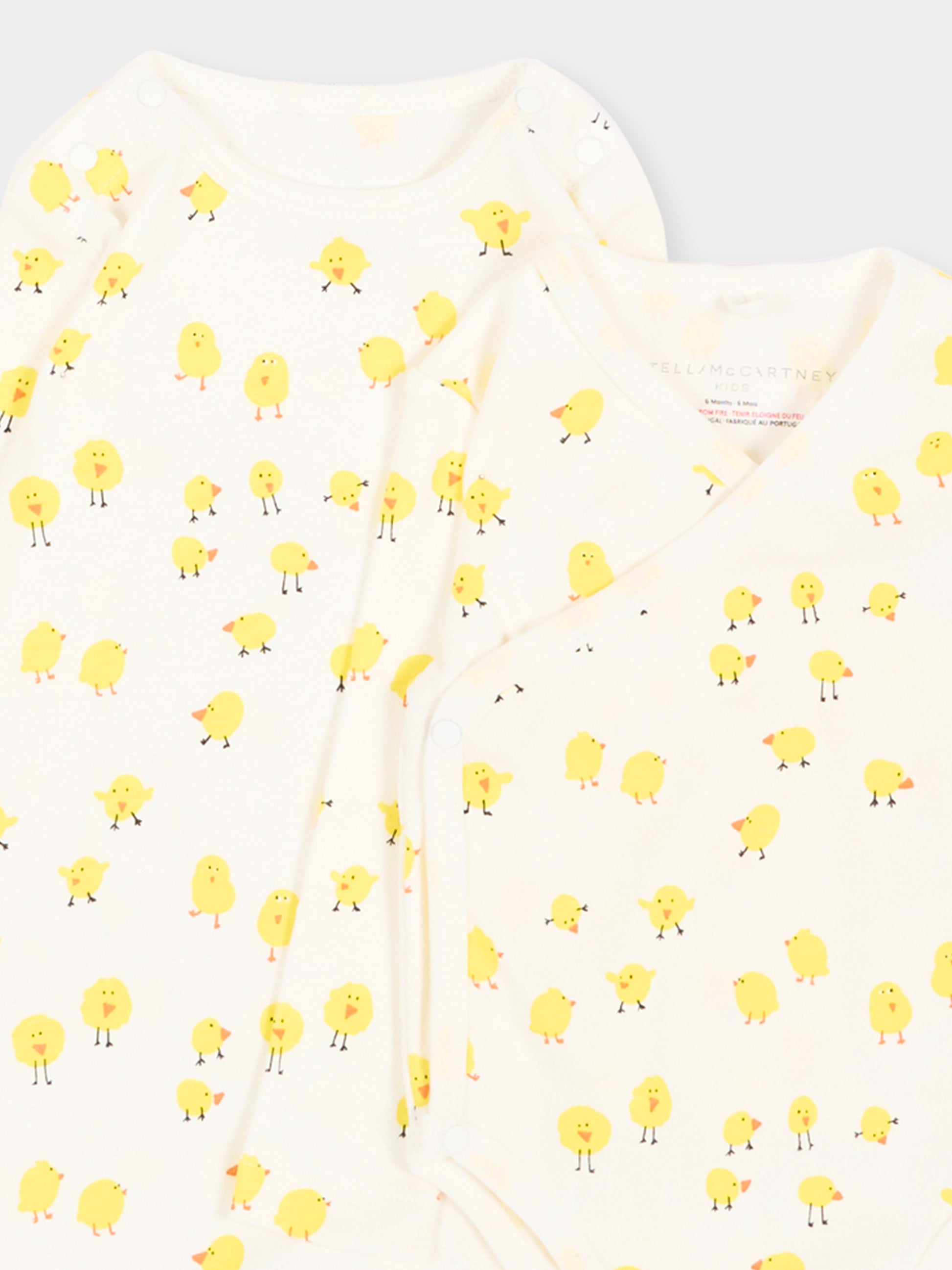 Set tutina avorio per neonato con pulcini,Stella Mccartney Kids,TVB610 Z2273 101MC