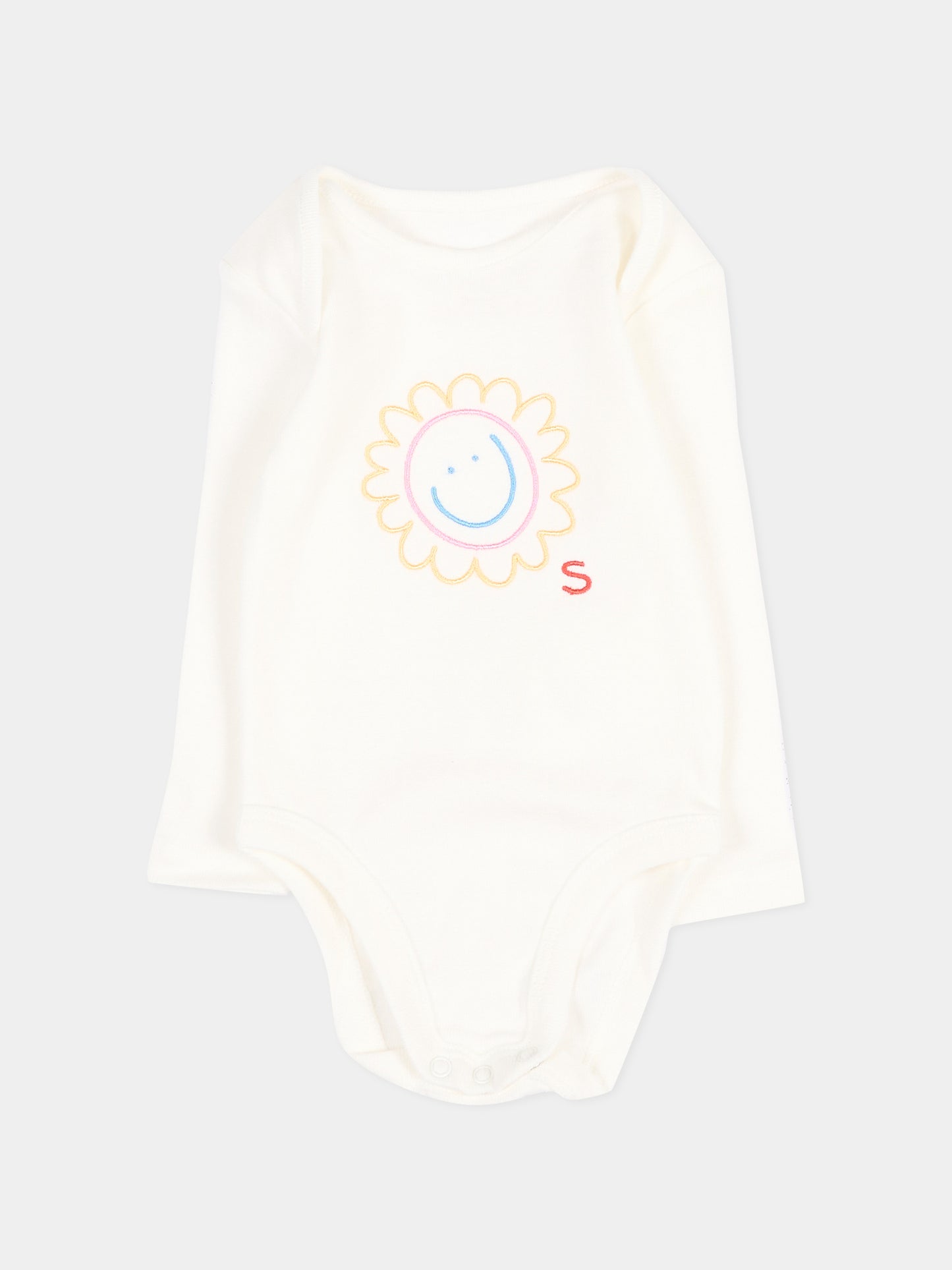 Set body avorio per neonato con ricami,Stella Mccartney Kids,TVB620 Z0669 101