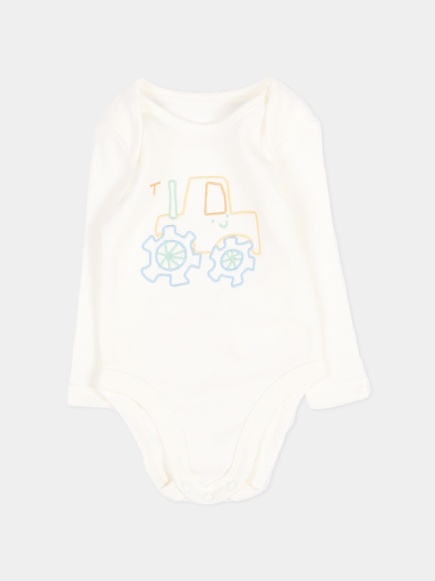 Set body avorio per neonato con ricami,Stella Mccartney Kids,TVB620 Z0669 101