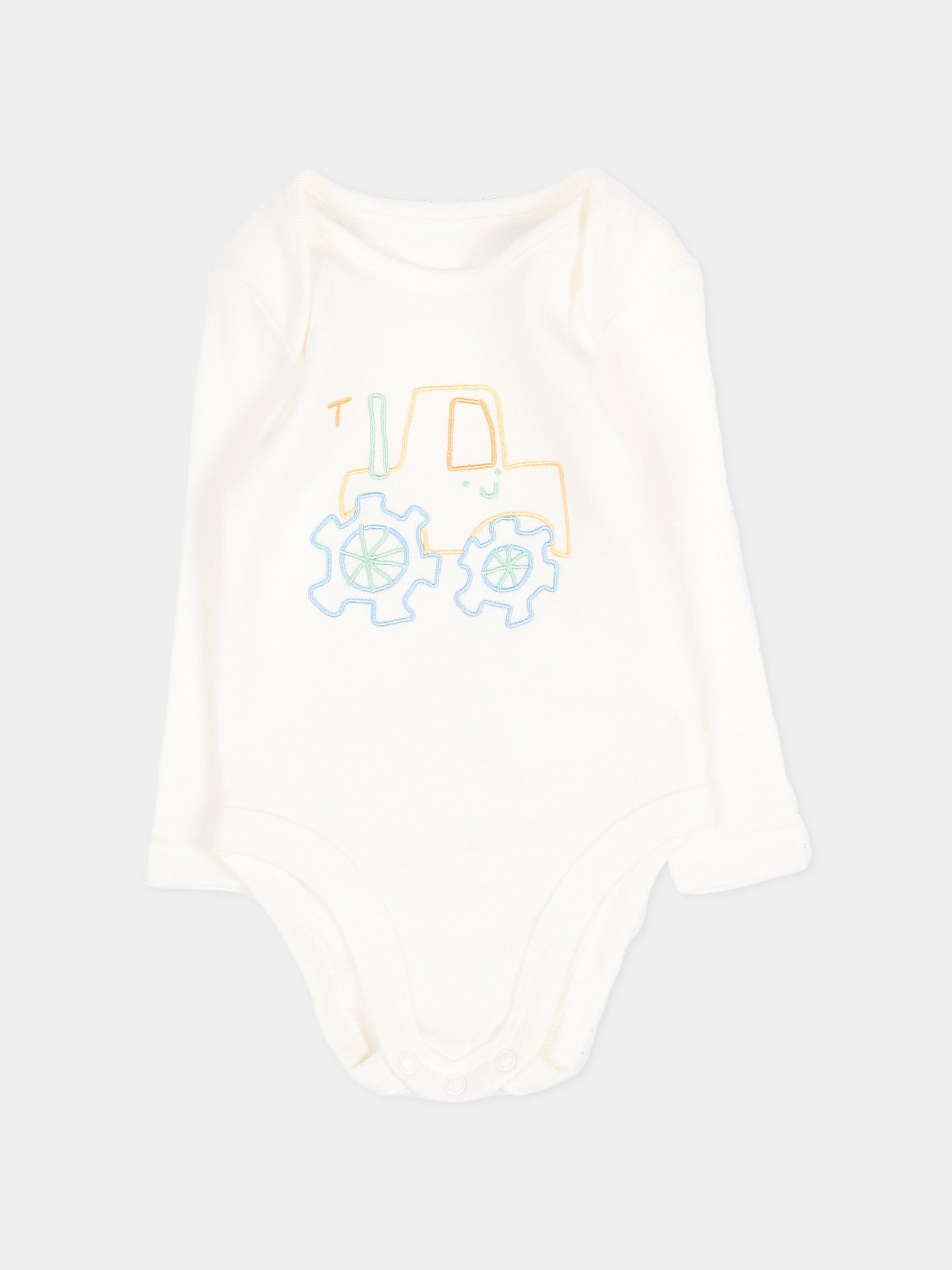 Set body avorio per neonato con ricami,Stella Mccartney Kids,TVB620 Z0669 101